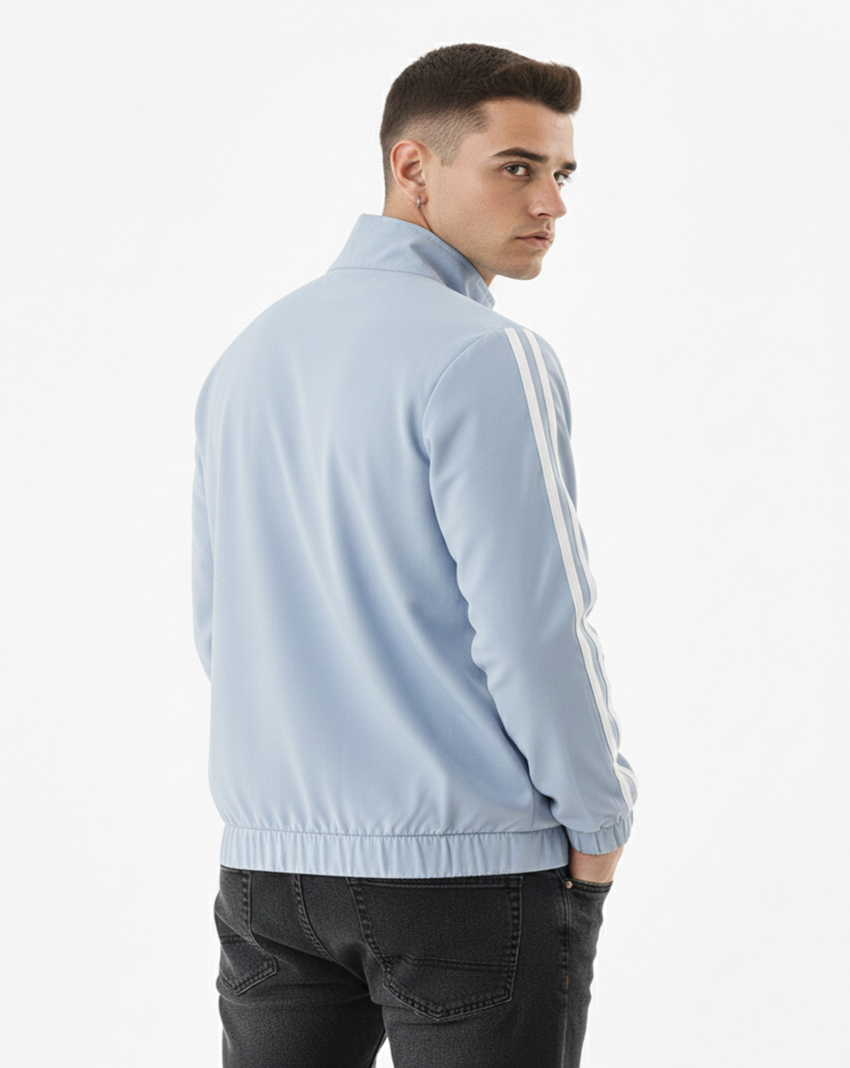 Image of PERFECT PRODUCTIONS Full Sleeve Striped Men Jacket