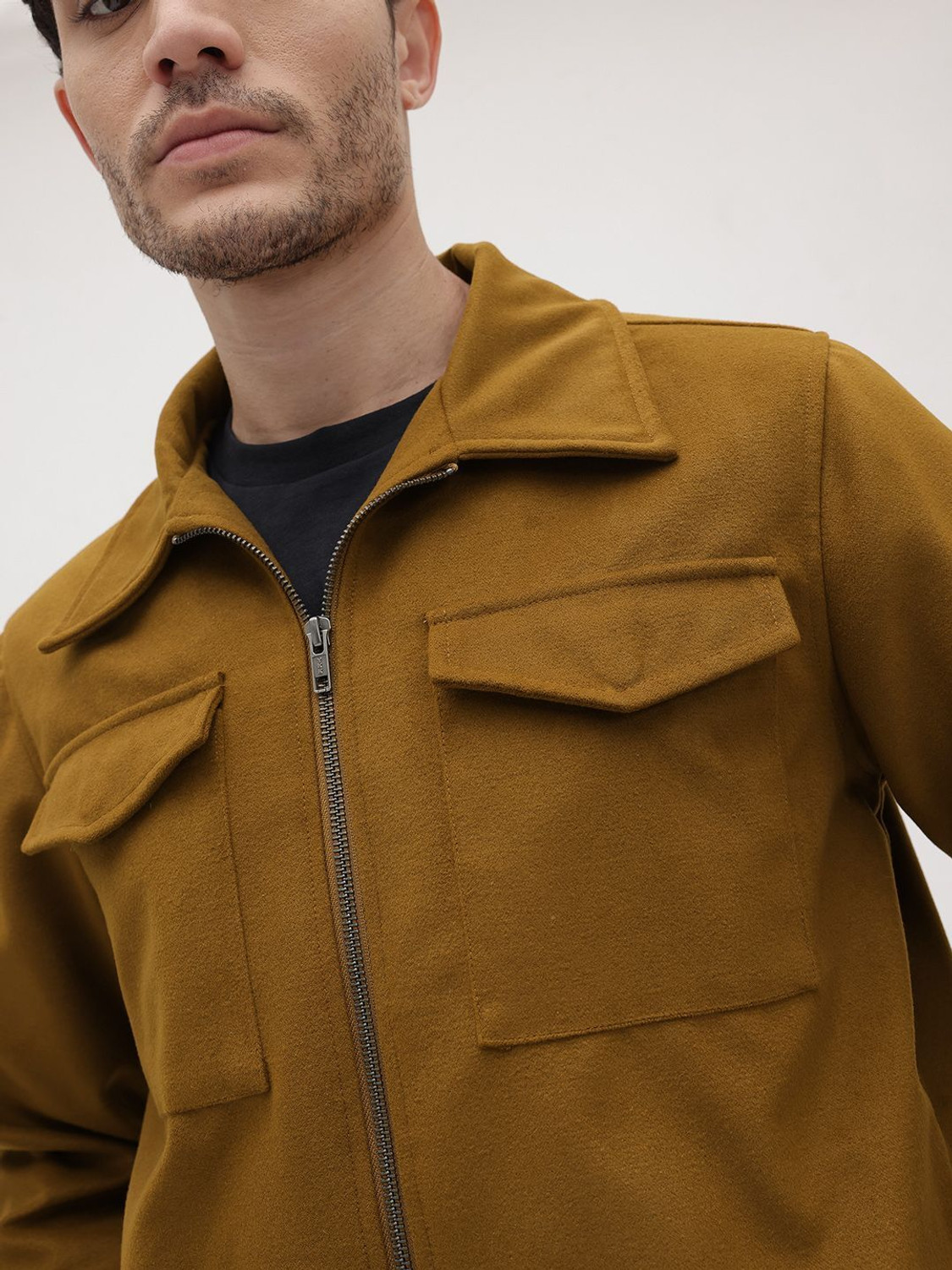 Image of Roadster Full Sleeve Solid Men Jacket