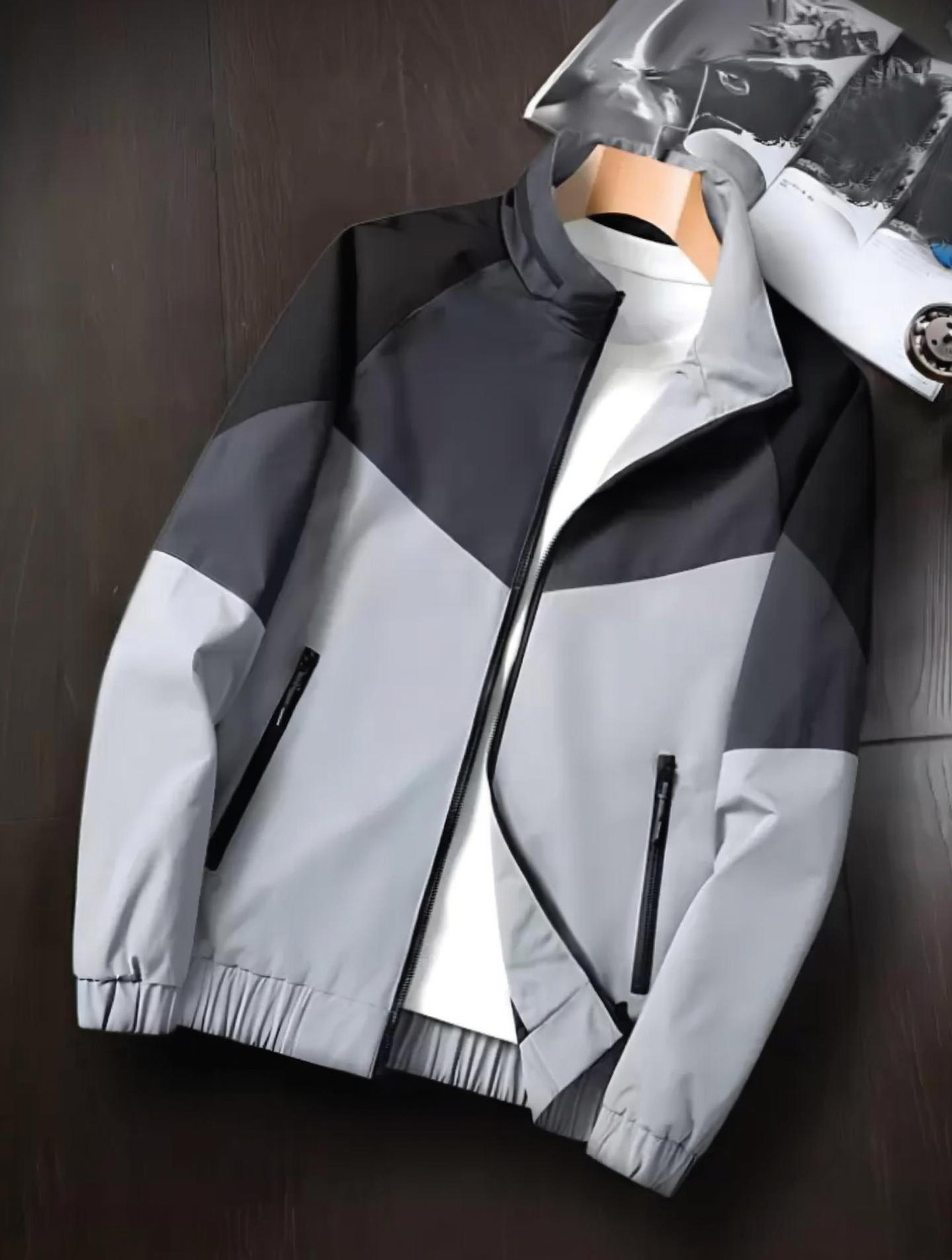 Image of QUIN FLETCHER Full Sleeve Colorblock Men Jacket