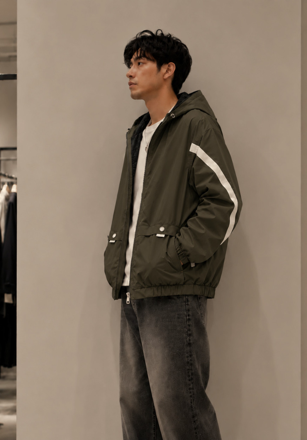 Image of Try This Full Sleeve Colorblock Men Jacket