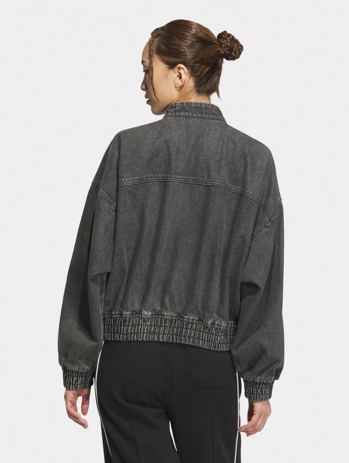 Image of uibok Full Sleeve Washed Women Denim Jacket