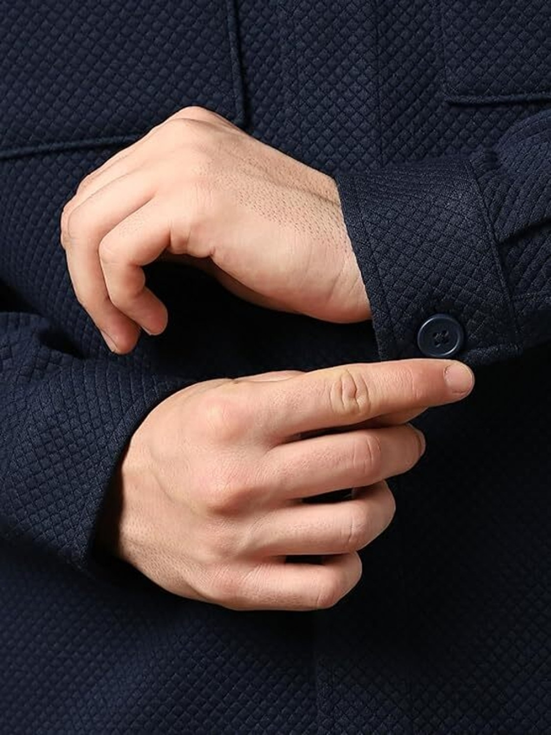 Image of NOBERO Full Sleeve Solid Men Jacket