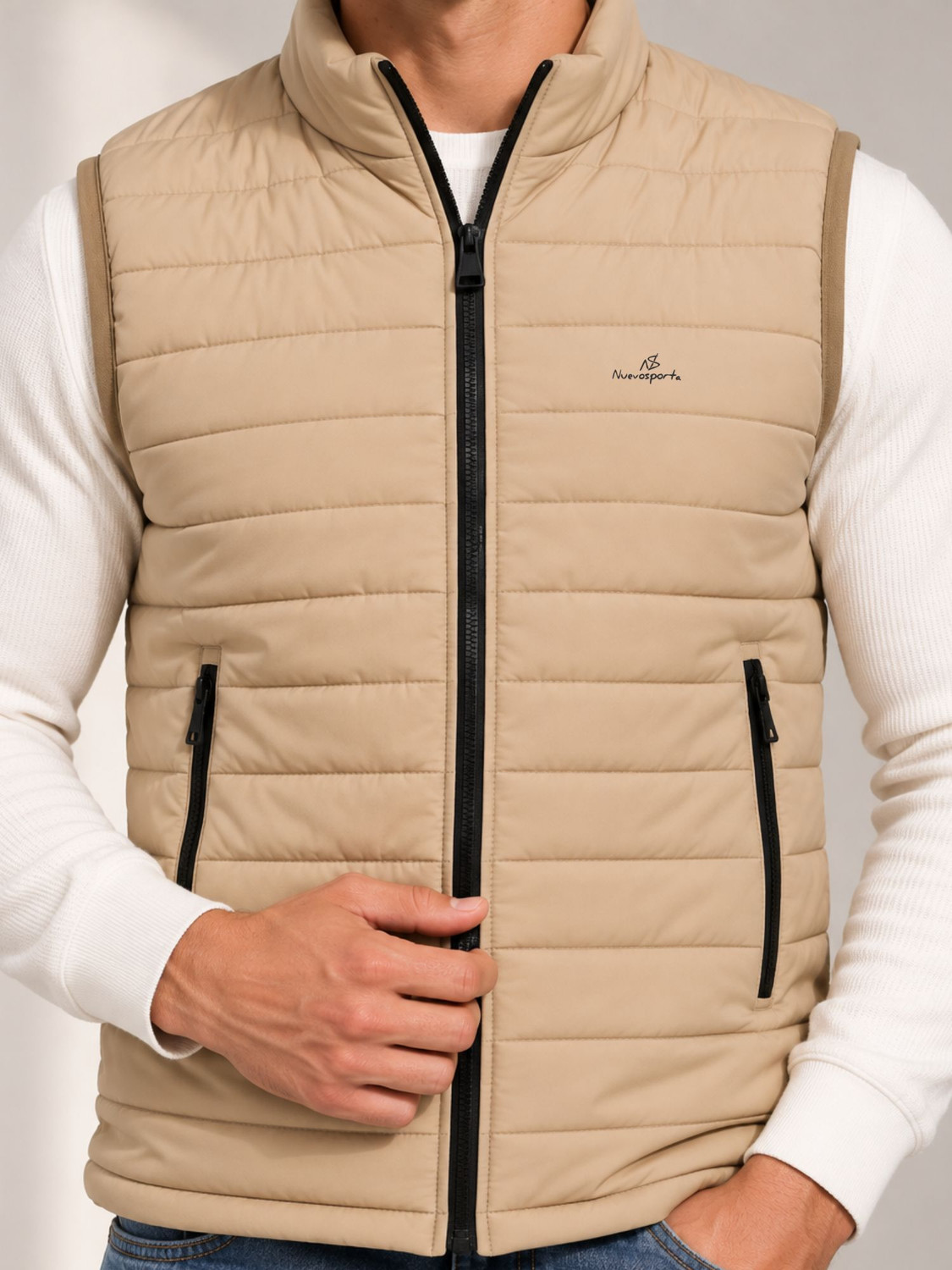Image of NUEVOSPORTA Men Solid Puffer Jacket