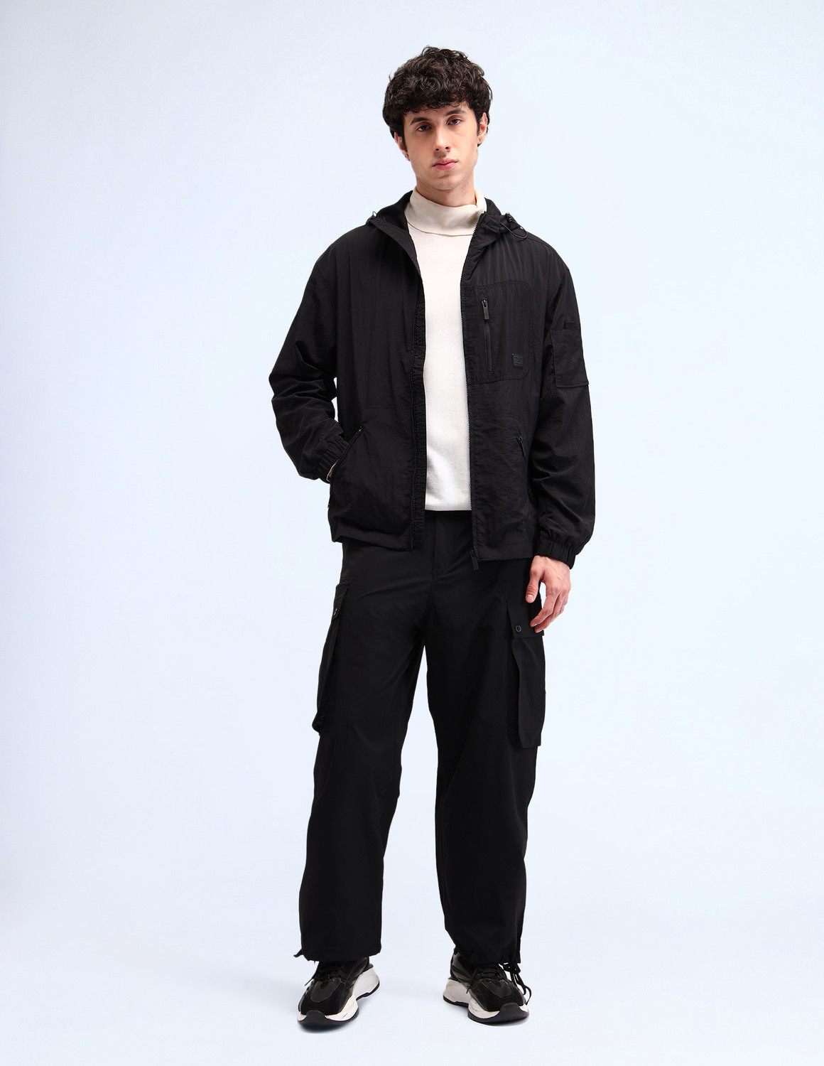 Image of FLYING MACHINE Full Sleeve Solid Men Jacket