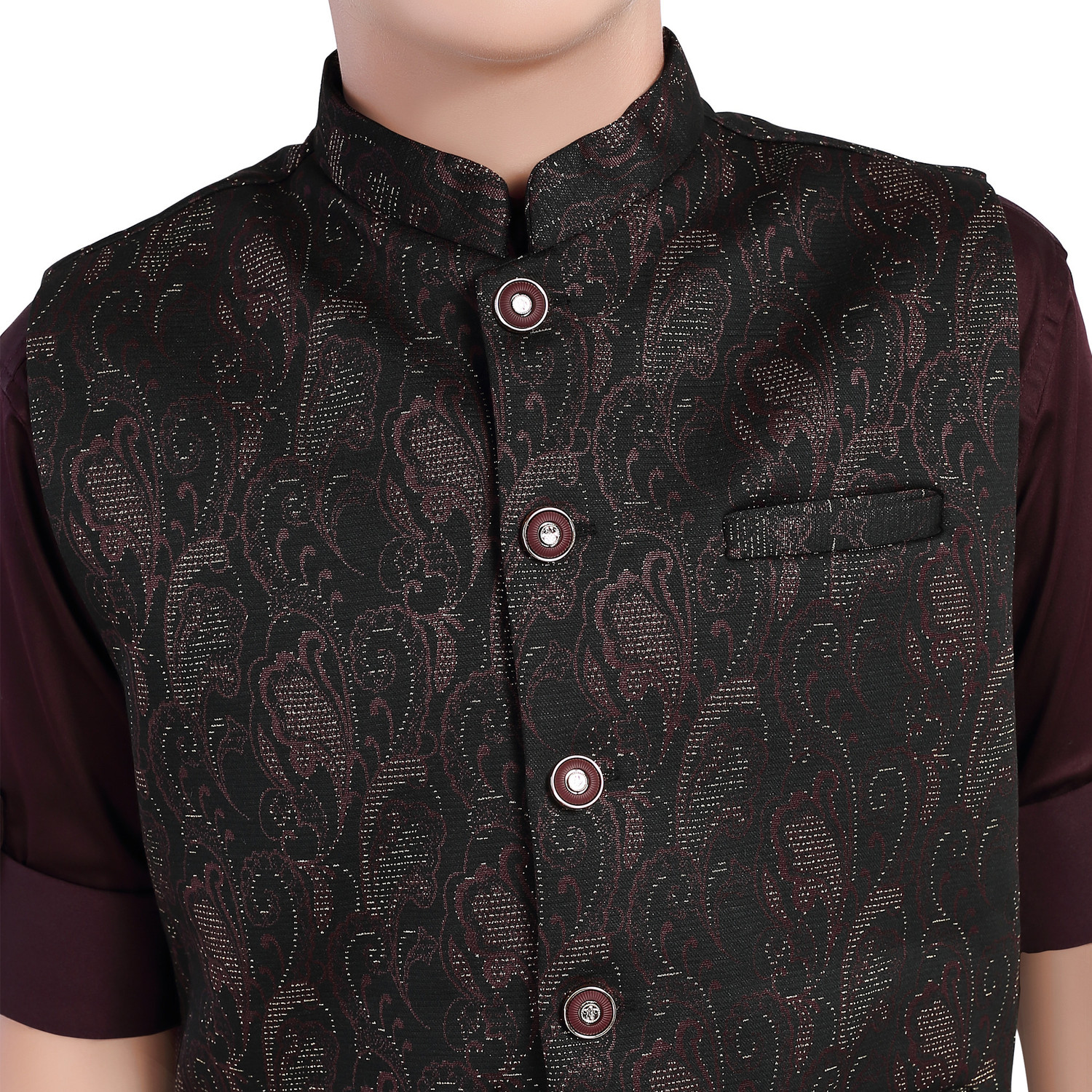 Image of Charchit Sleeveless Printed Boys Jacket