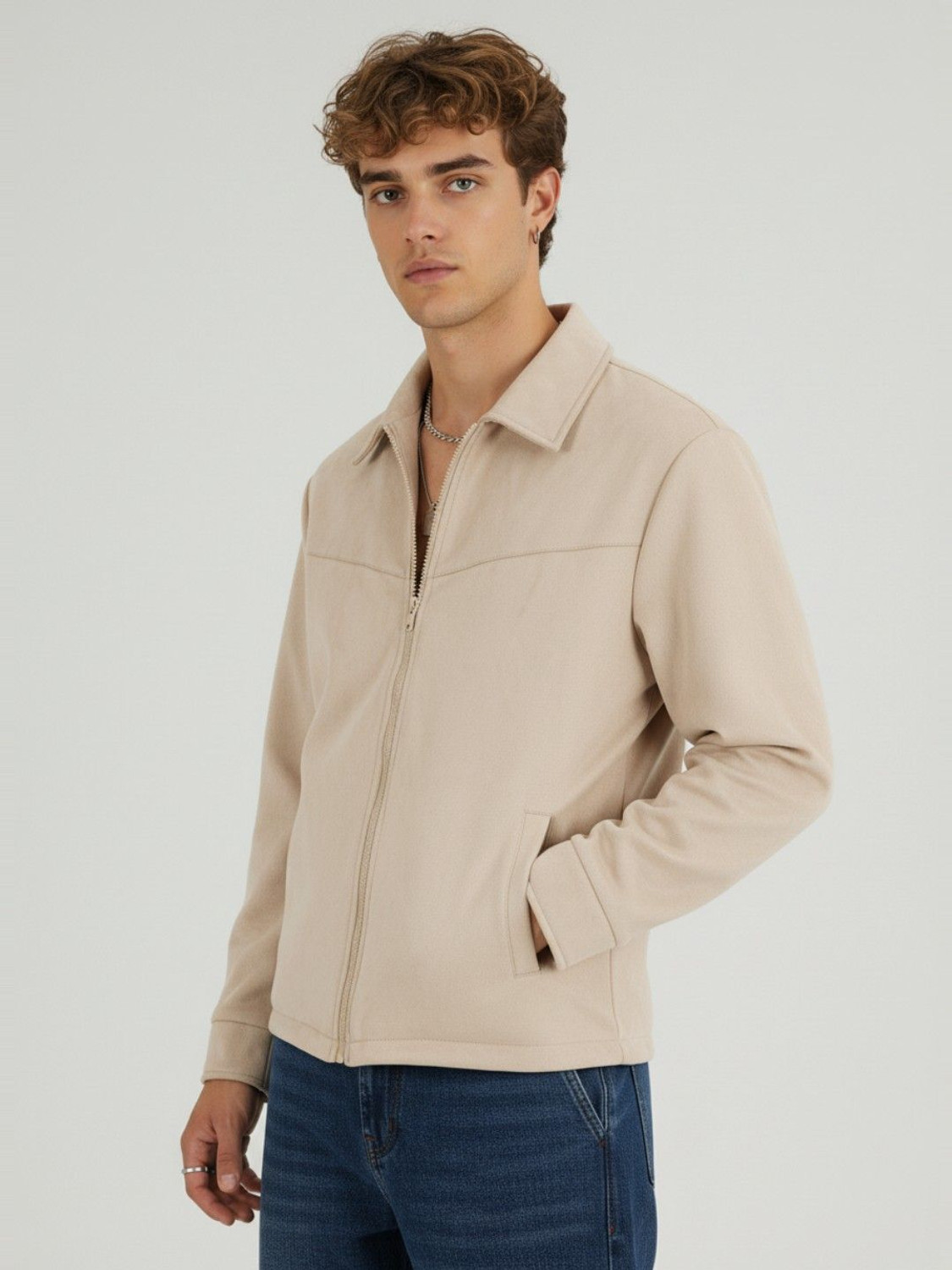 Image of Glitchez Full Sleeve Solid Men Jacket