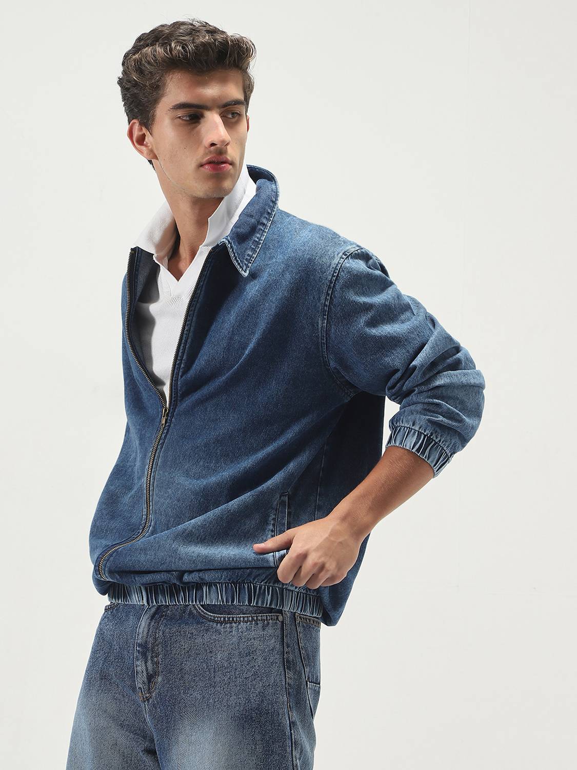Urbano Men Blue Denim Jacket - Image 2