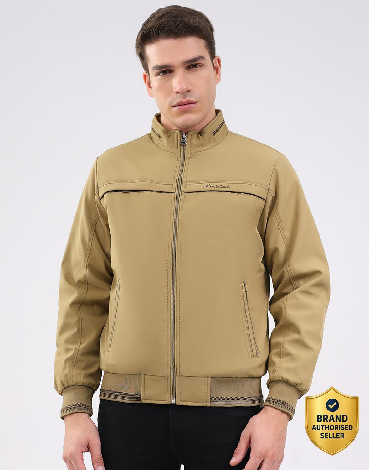 Image of MONTE CARLO Men Solid Casual Jacket