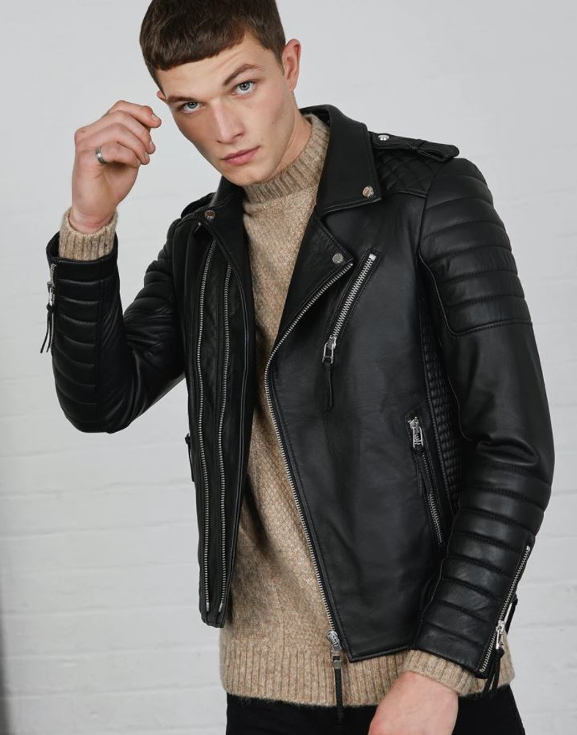 Image of Huzi Art Full Sleeve Solid Men Jacket