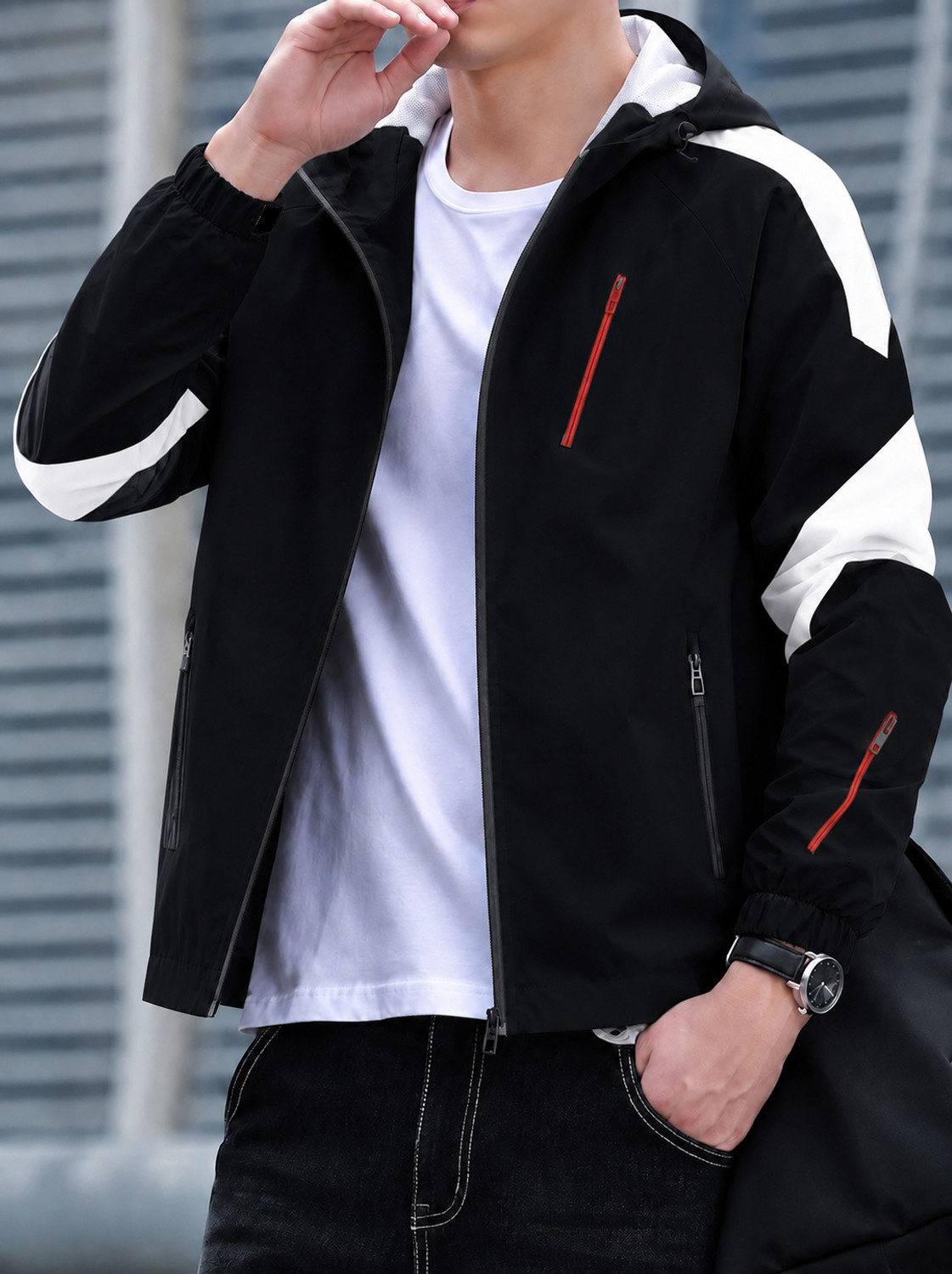 Image of METRONAUT Full Sleeve Colorblock Men Jacket