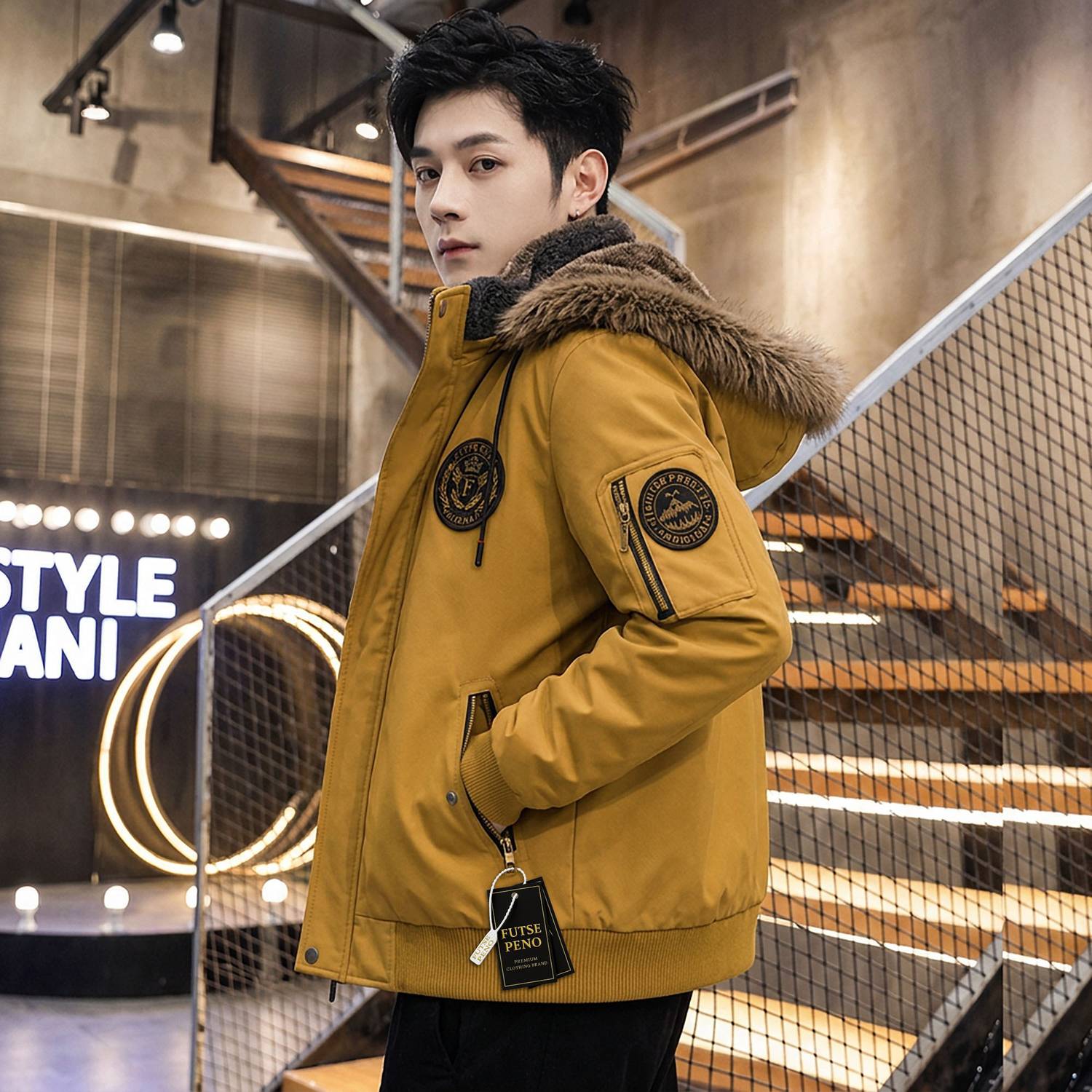 FUTSE PENO Full Sleeve Solid Men Jacket - Image 4