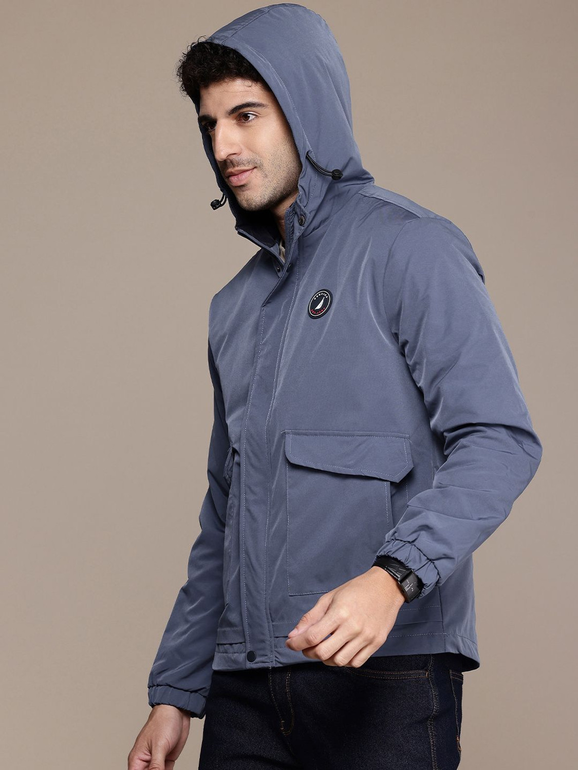 Image of NAUTICA Full Sleeve Solid Men Tailored Jacket