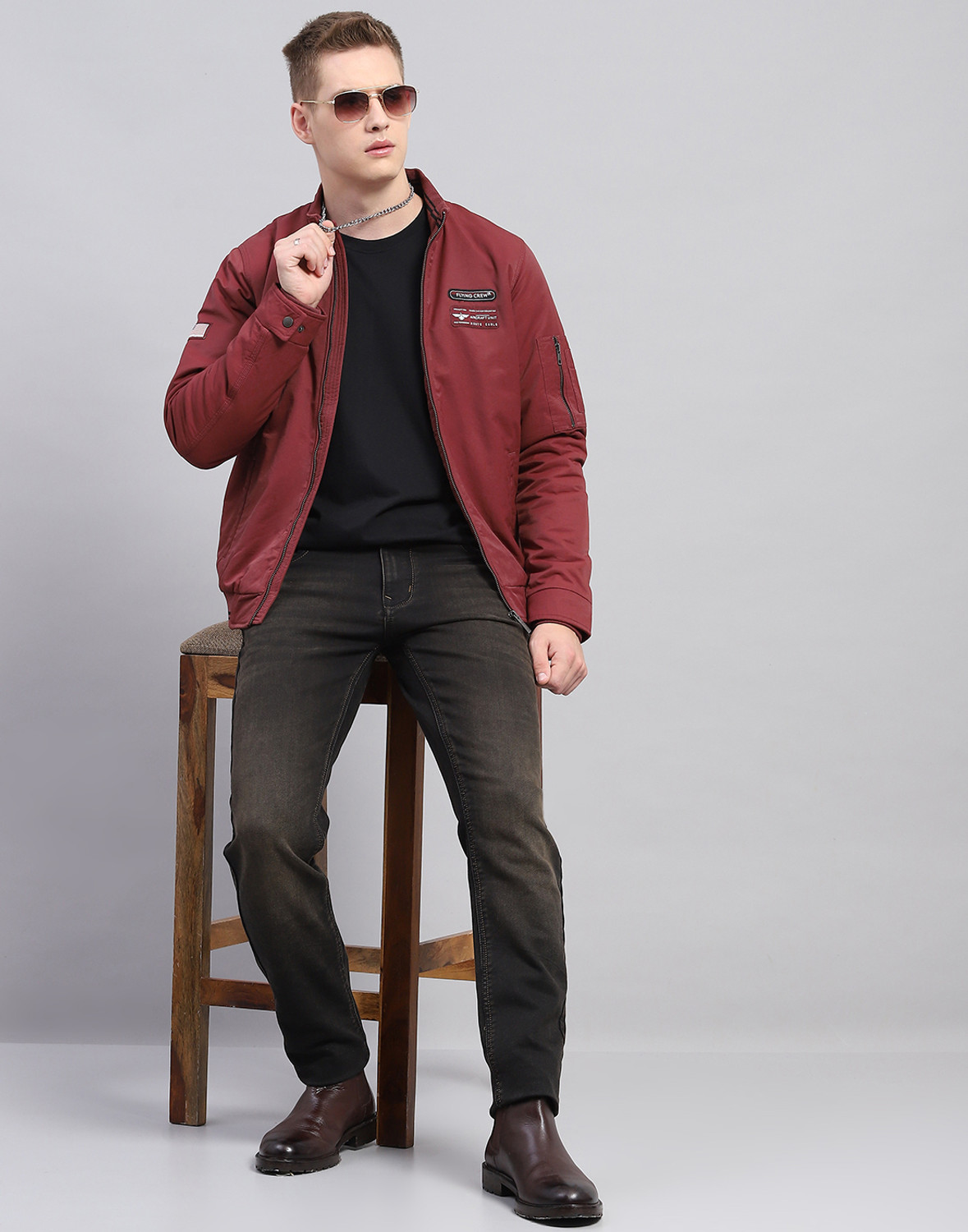 Image of MONTE CARLO Full Sleeve Solid Men Jacket