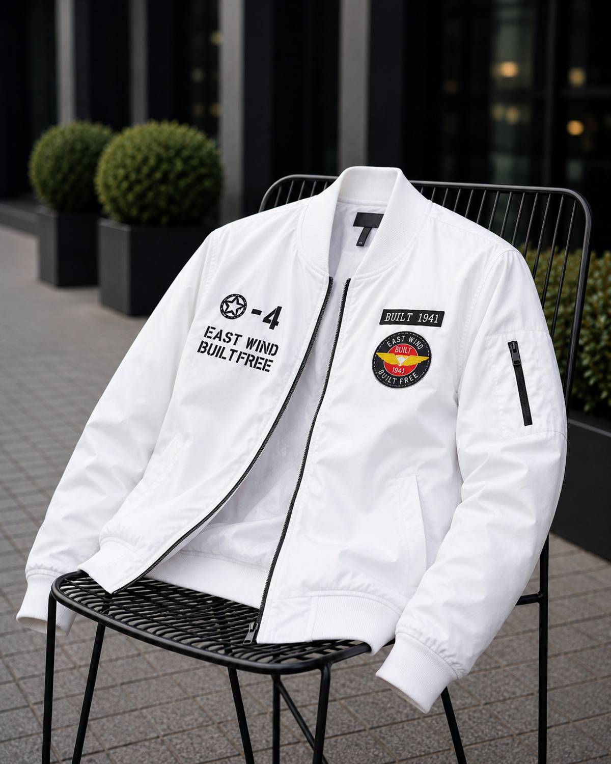 DECANTER Men's Graphic Print Biker Jacket - Image 1