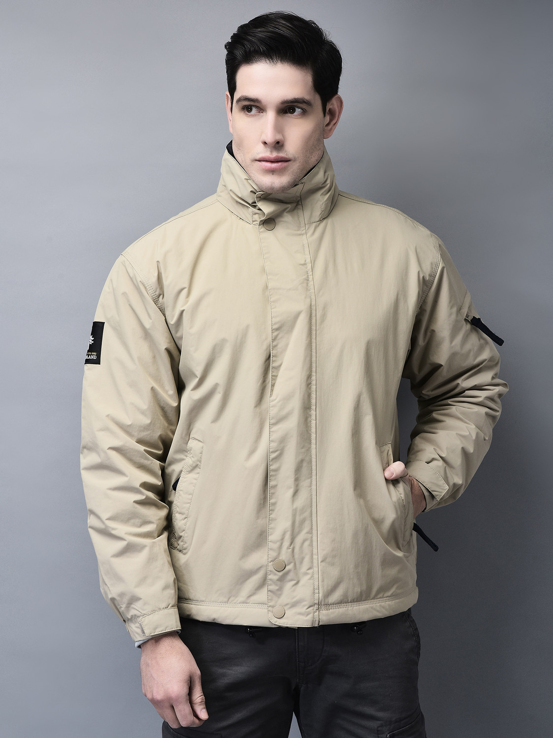 Image of WOODLAND Full Sleeve Solid Men Jacket