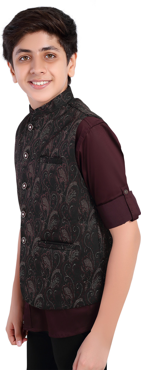 Image of Charchit Sleeveless Printed Boys Jacket