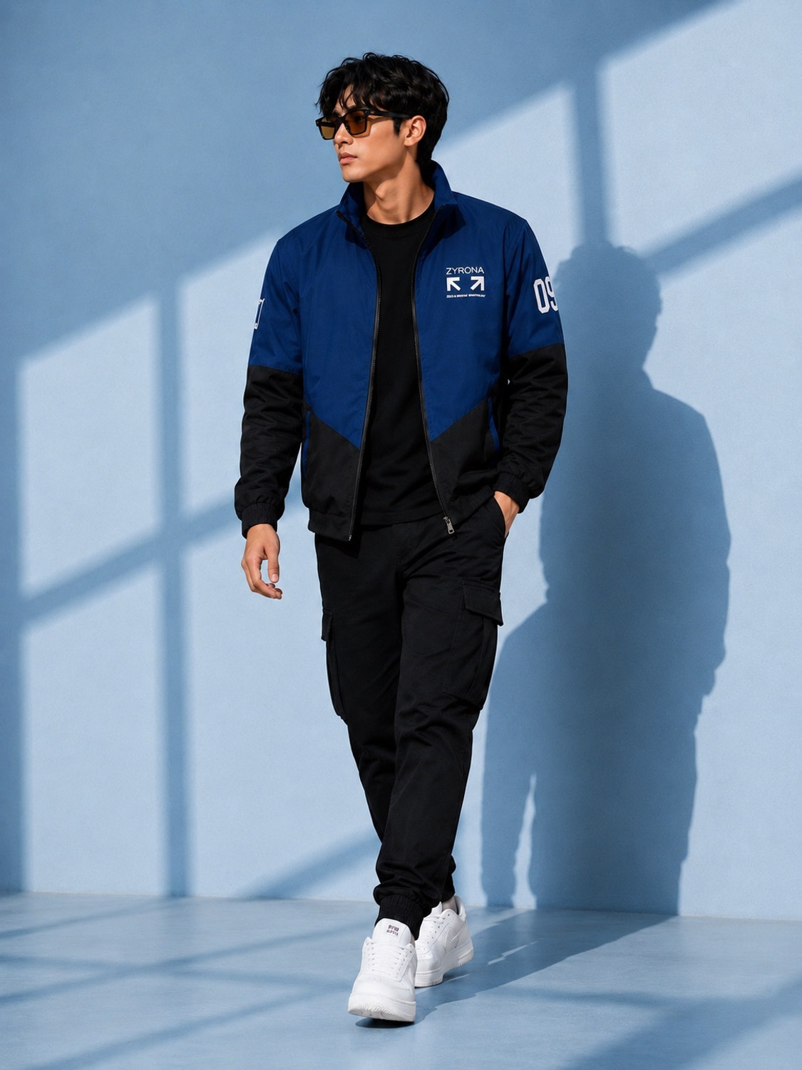 Image of ZYRONA Full Sleeve Colorblock Men Jacket