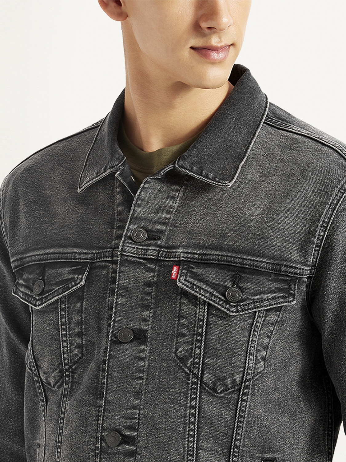 Image of LEVI'S Full Sleeve Solid Men Jacket