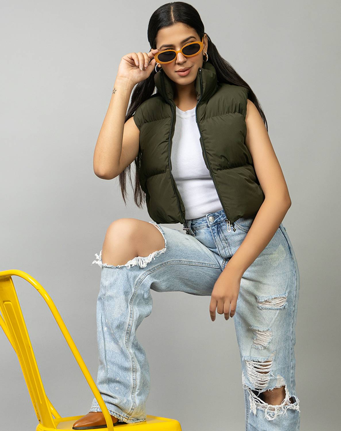 BAYSTREET Sleeveless Solid Women Jacket