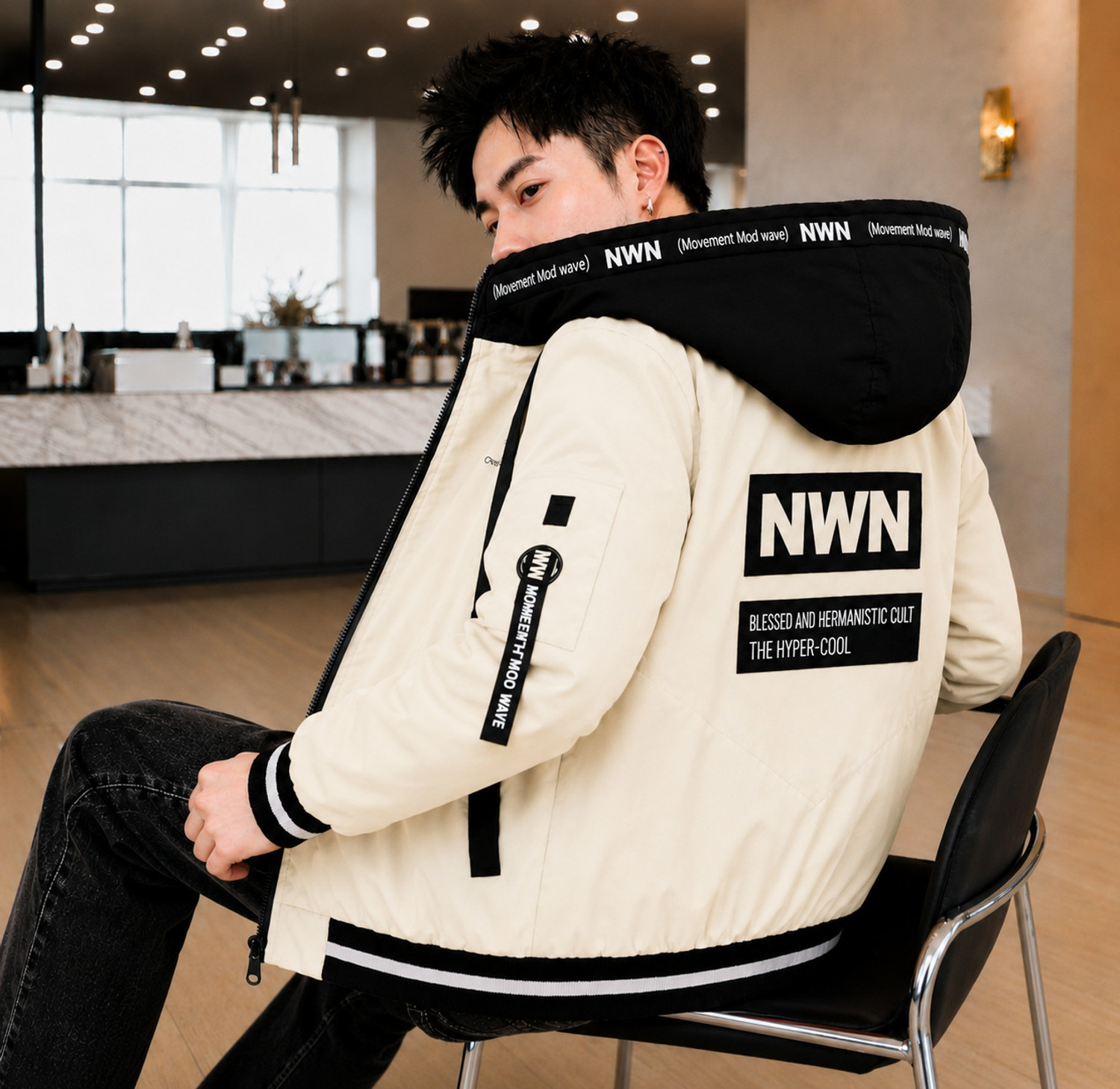 Image of PLATINUMCARTZ Full Sleeve Printed Men Jacket