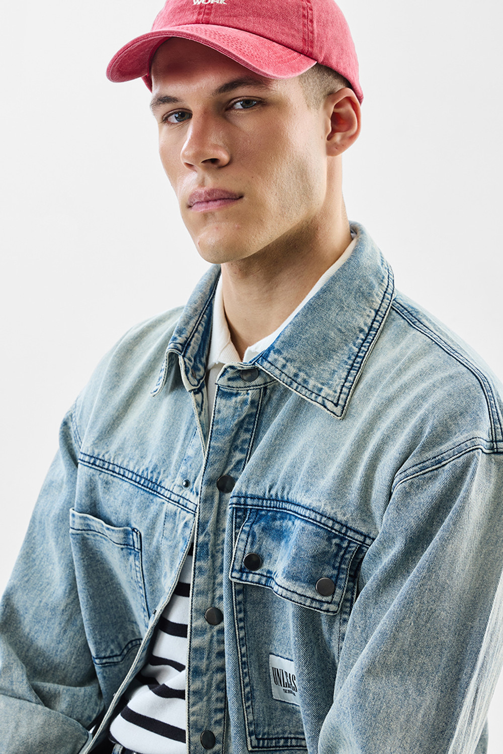Image of Snitch Full Sleeve Solid Men Denim Jacket
