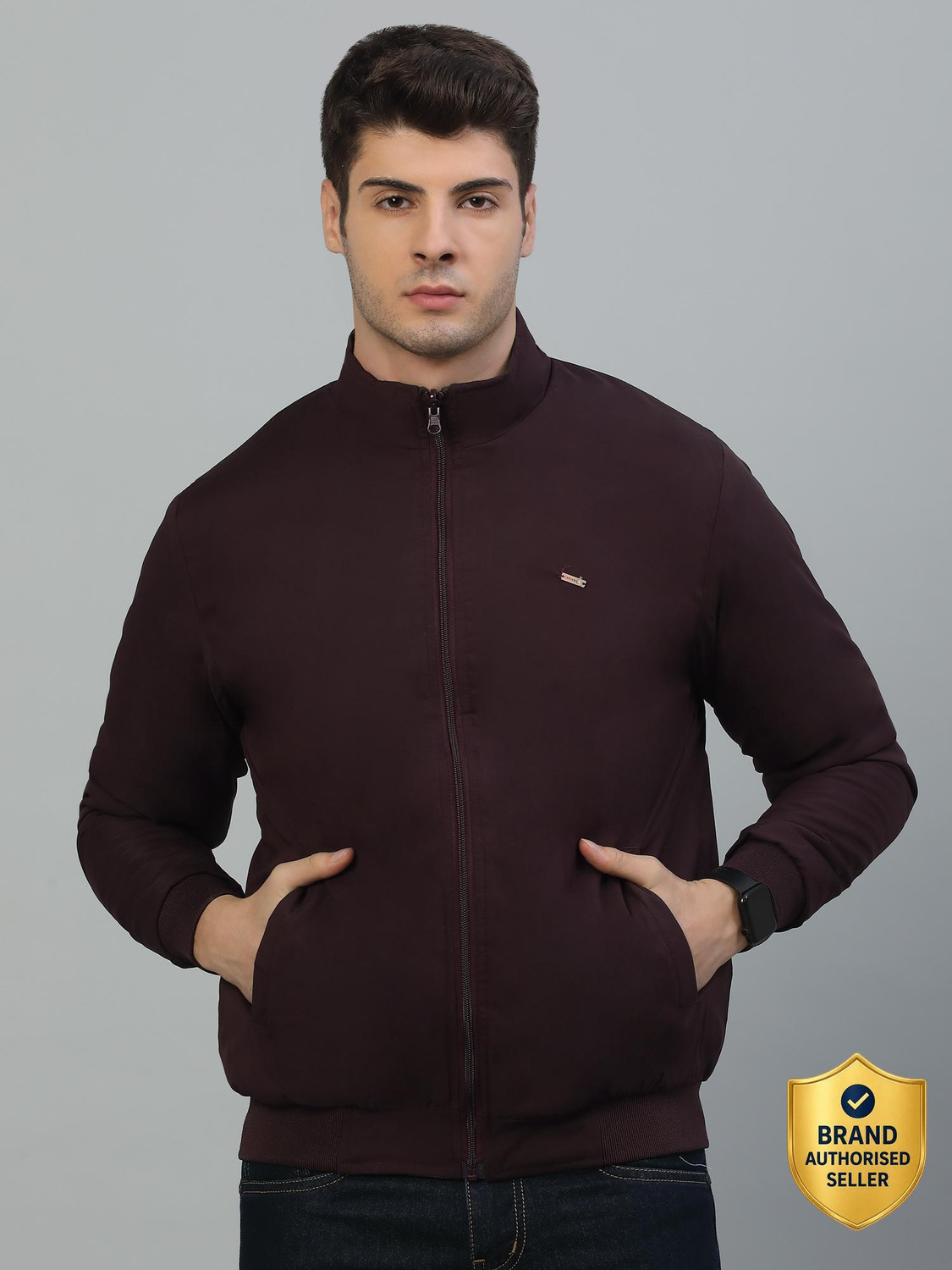 Image of CANTABIL Full Sleeve Solid Men Jacket