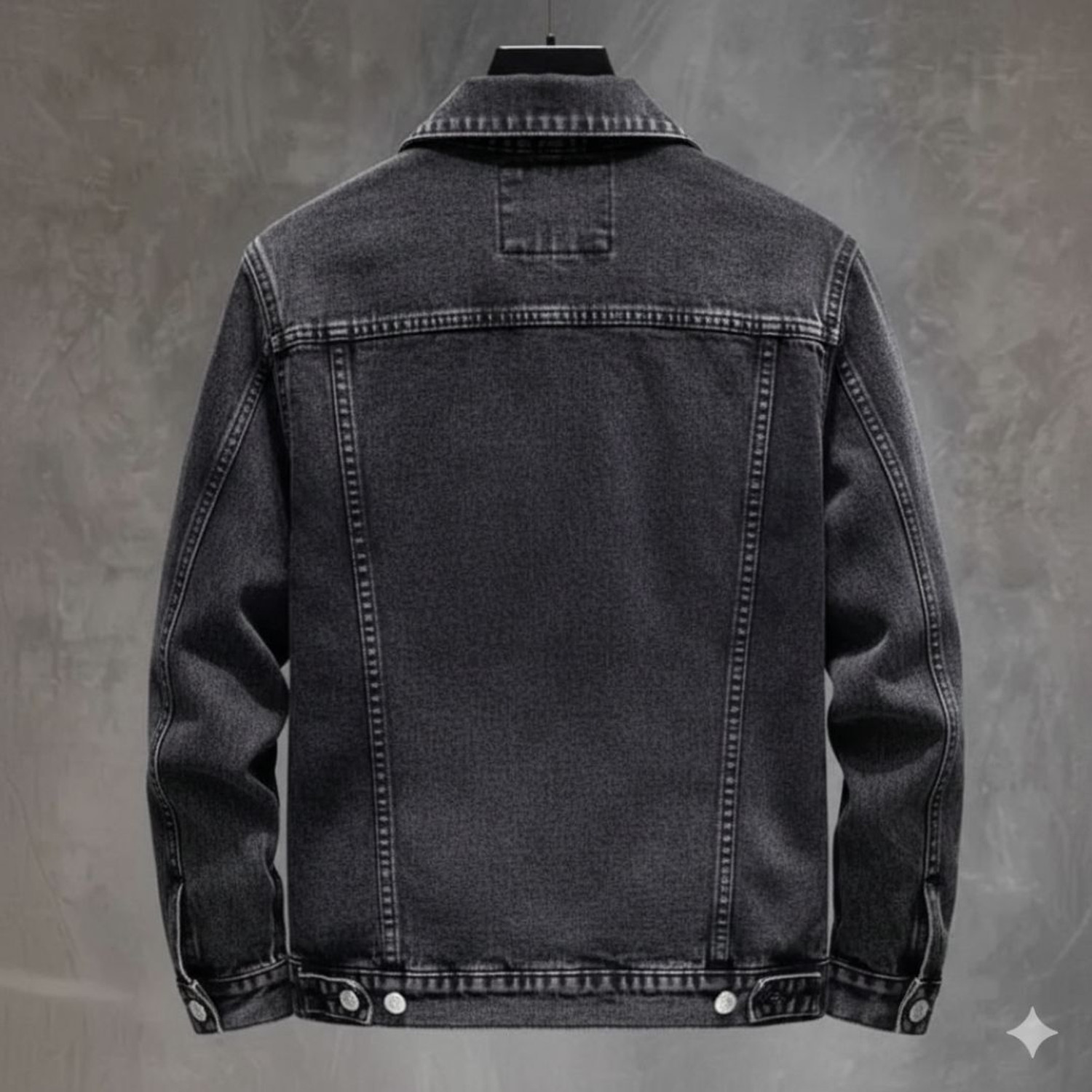 Image of mevan Full Sleeve Solid Men Denim Jacket
