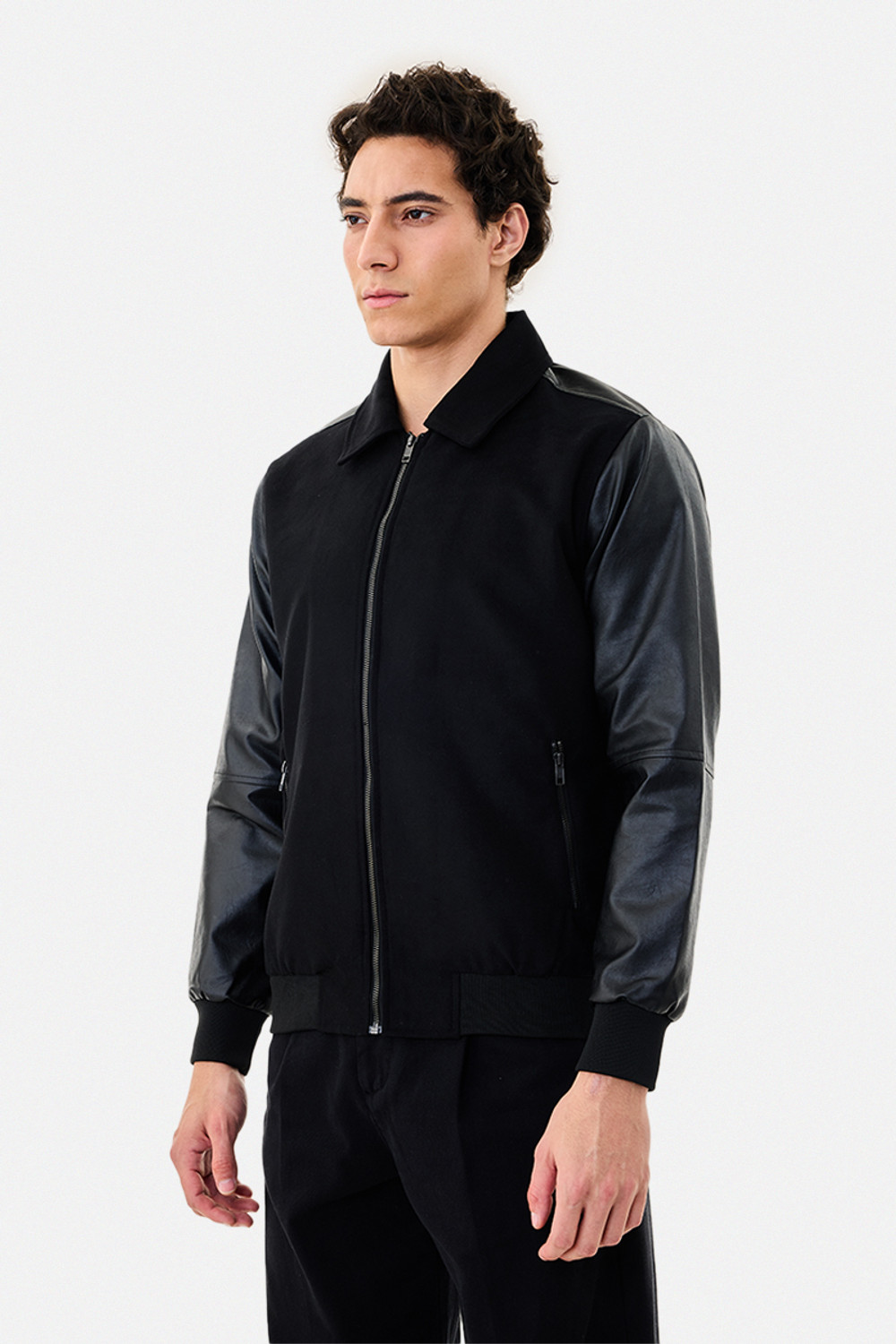 Image of Snitch Men Solid Bomber Jacket