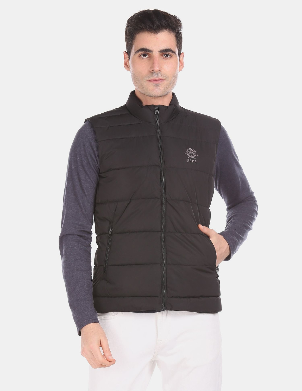 Image of U.S. POLO ASSN. Sleeveless Solid Men Jacket