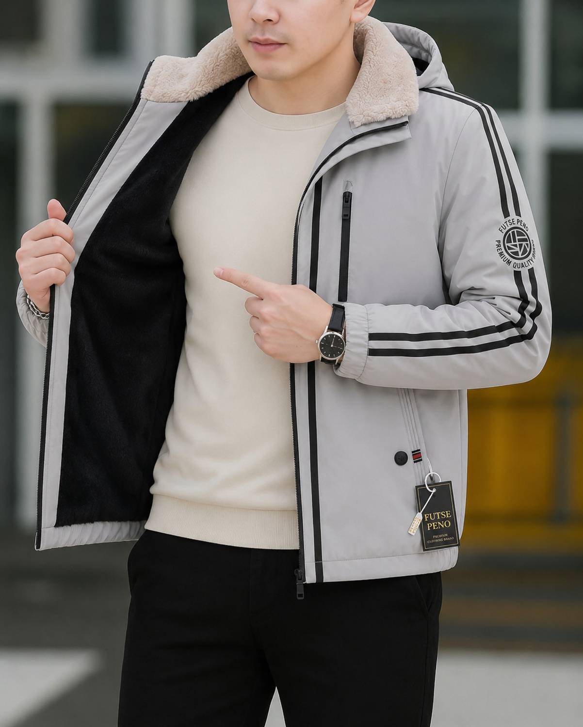 FUTSE PENO Full Sleeve Embroidered Men Jacket - Image 1