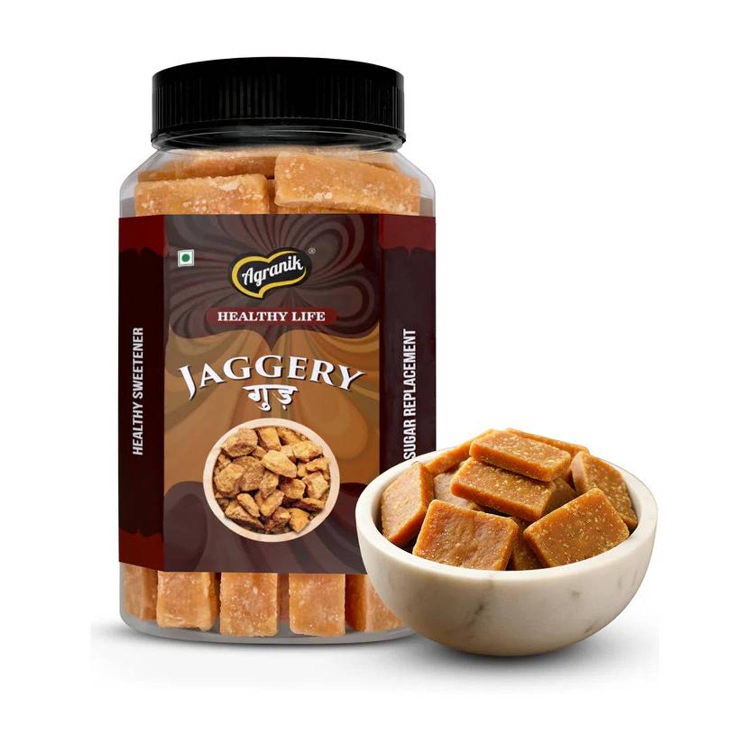 Agranik Pure Desi Jaggery Cube | Ideal for Desserts & Recipes | 100% Chemical Free Cubes Jaggery