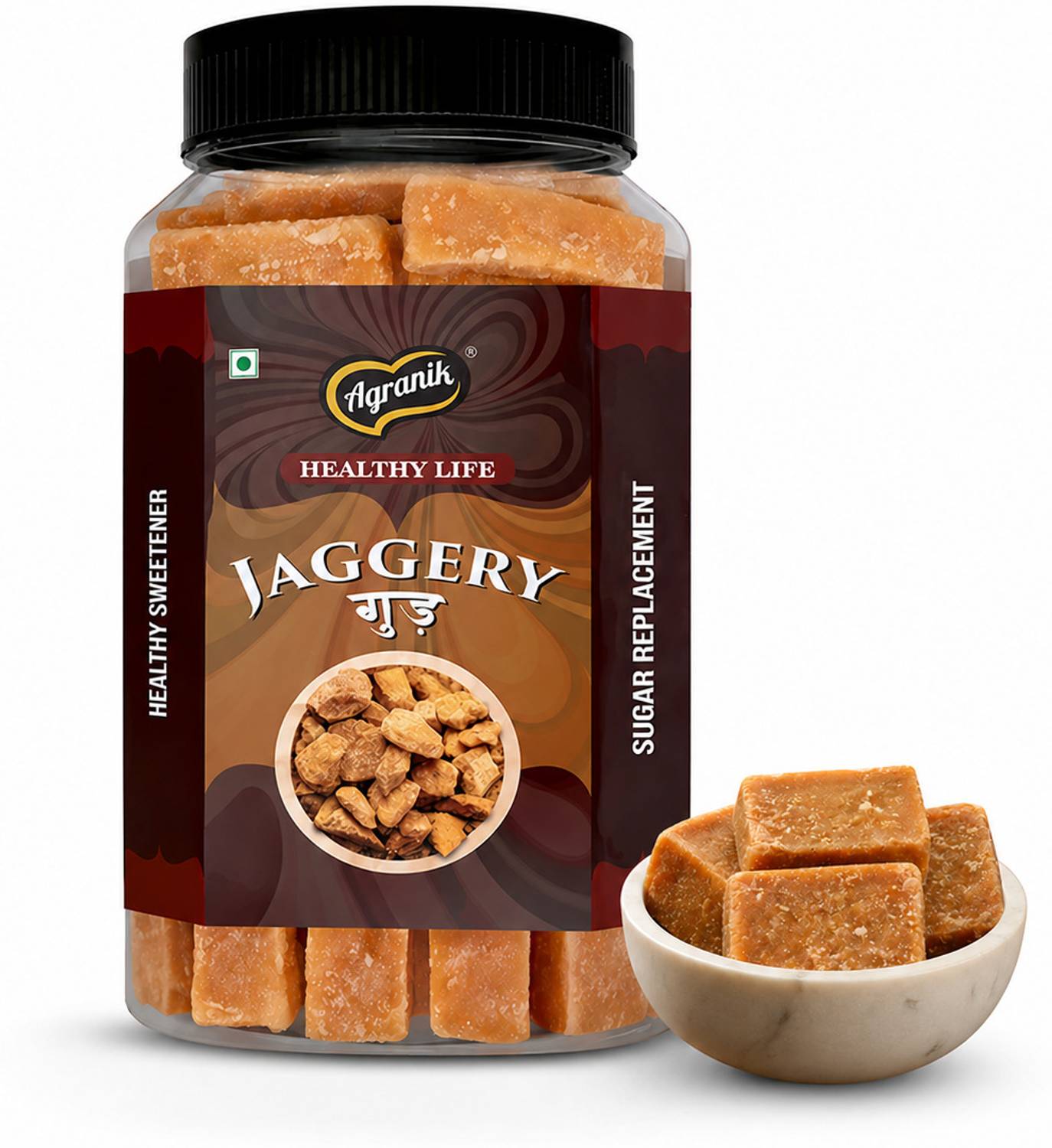 Agranik Jaggery Cubes (Gud) | 100% Natural and Chemical Free, Perfect Dessert Cubes Jaggery