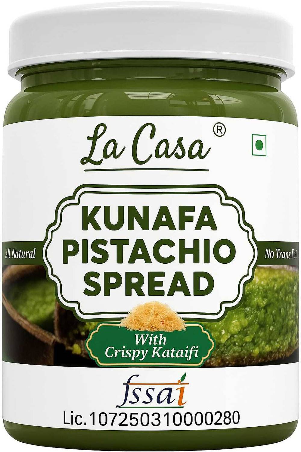 La Casa Kunafa Pistachio Spread 330g - Image 1