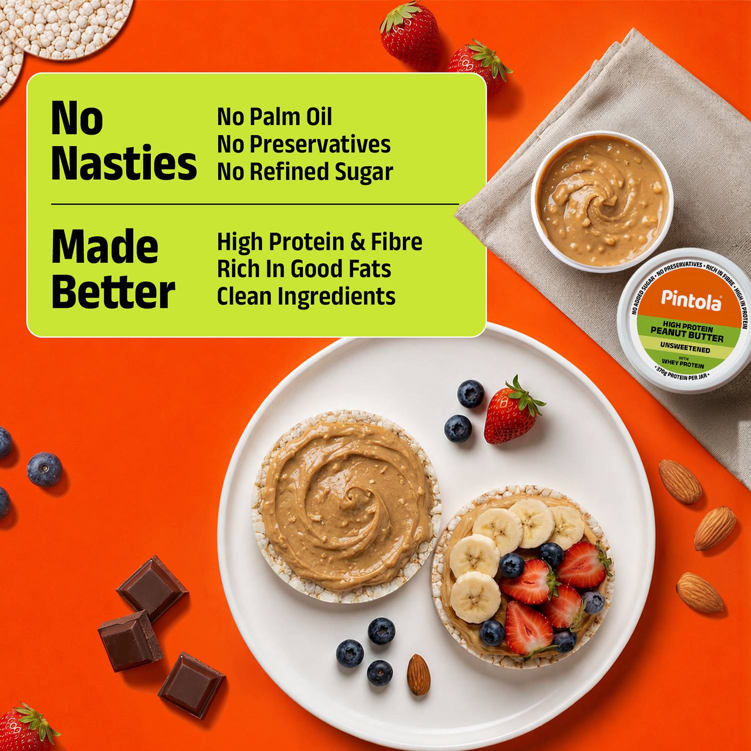 Pintola All Natural HIGH Protein Peanut Butter (Crunchy) 1 kg - Image 4