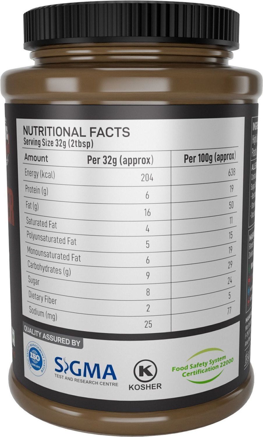 Image of Fitness Flame Natural Peanut Butter(Chocolate Creamy) | High Protein 19 G | Gluten Free |
