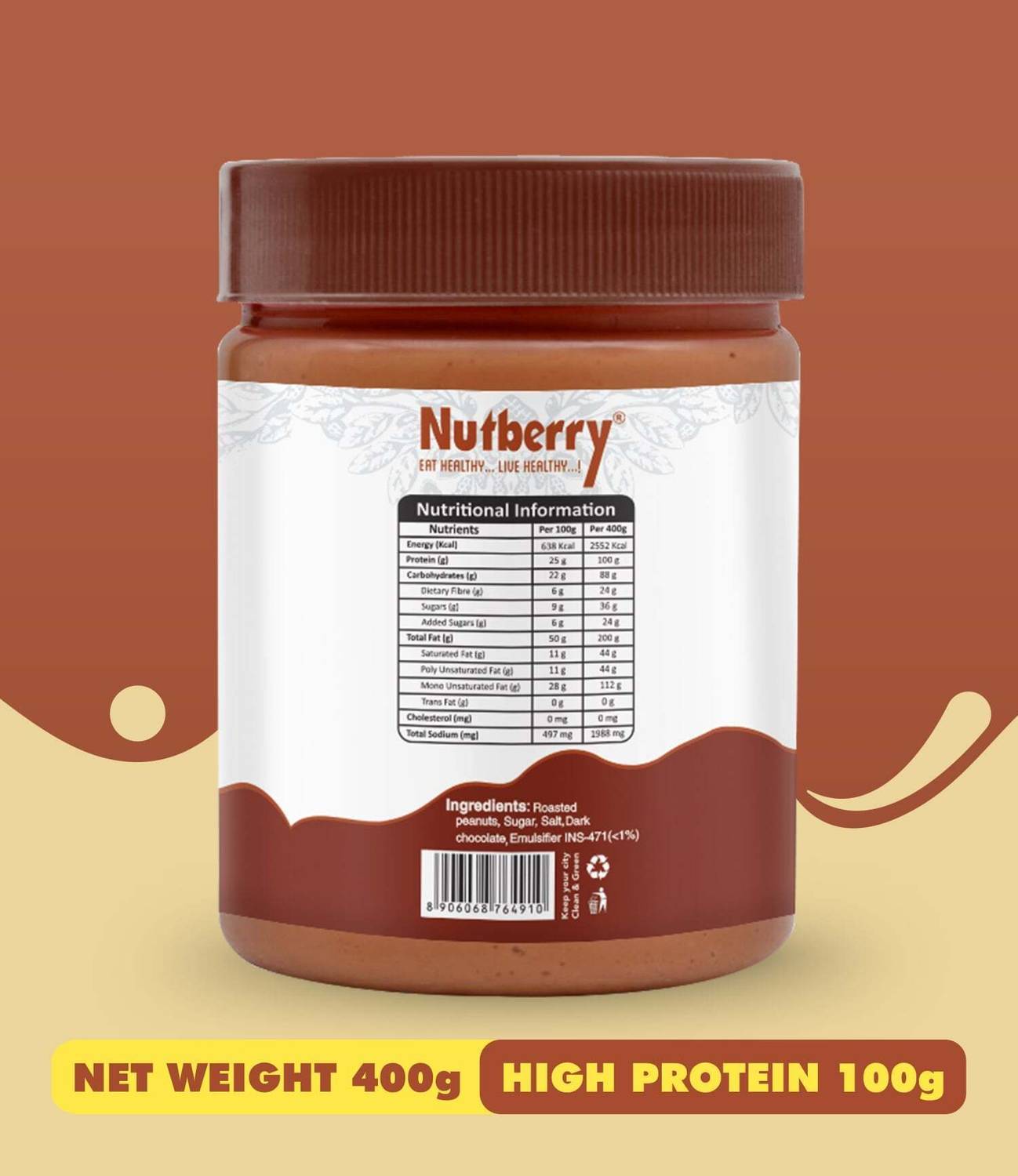 Nutberry Peanut Butter Chocolate 400g - Image 5