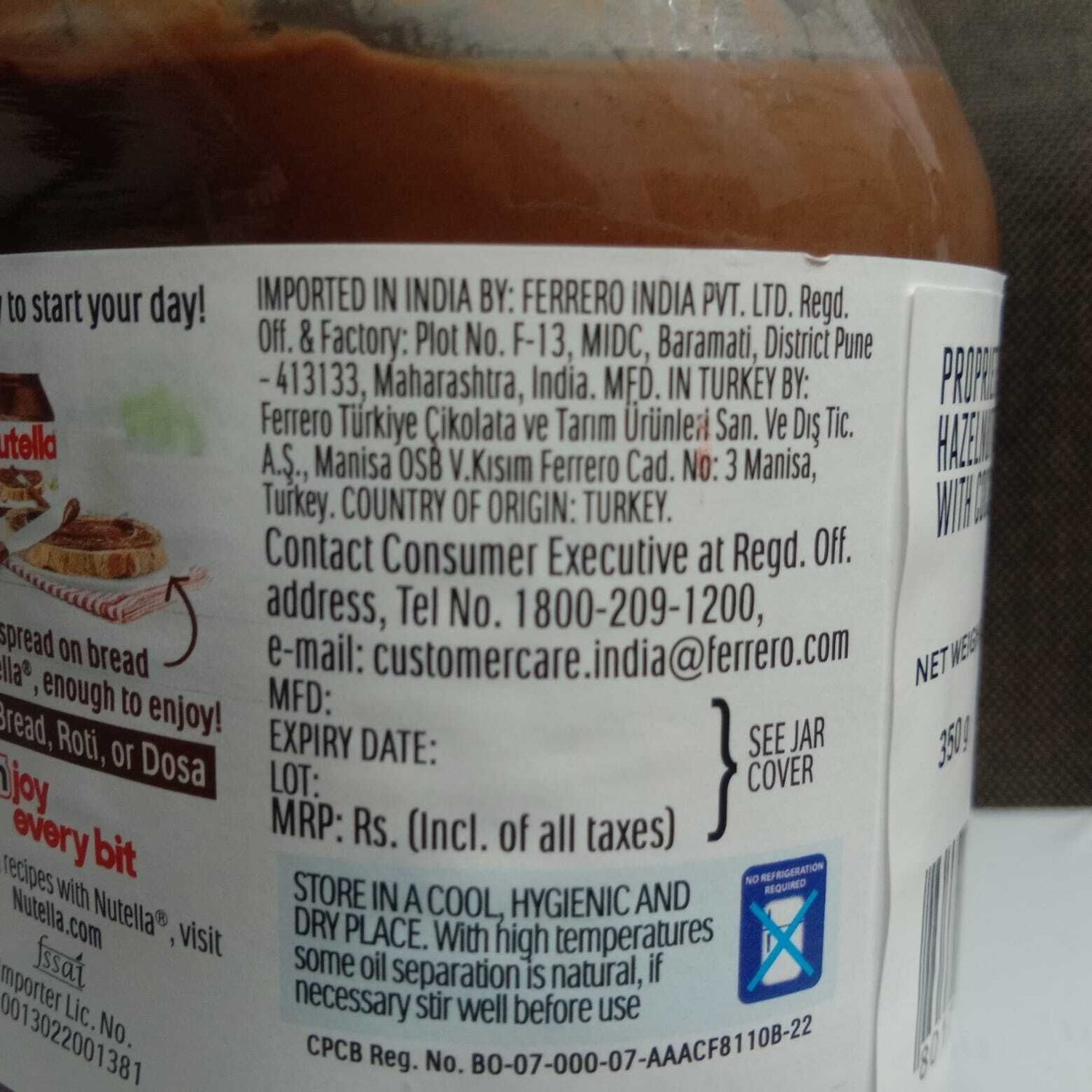 Image of nutella Chocolate Hazelnut Spread (Imported)