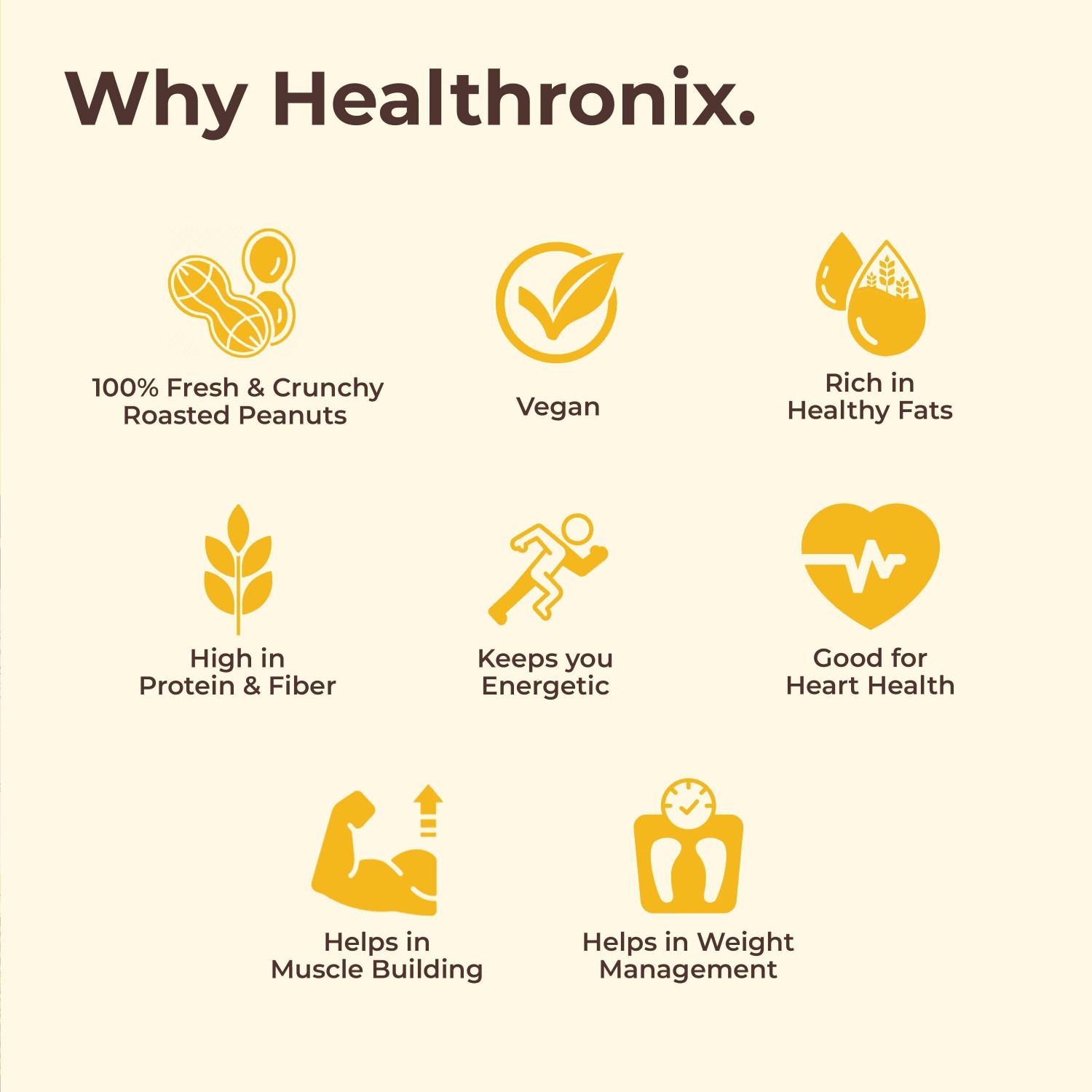 Image of Healthronix Chocolate Crunchy Peanut Butter, 1Kg