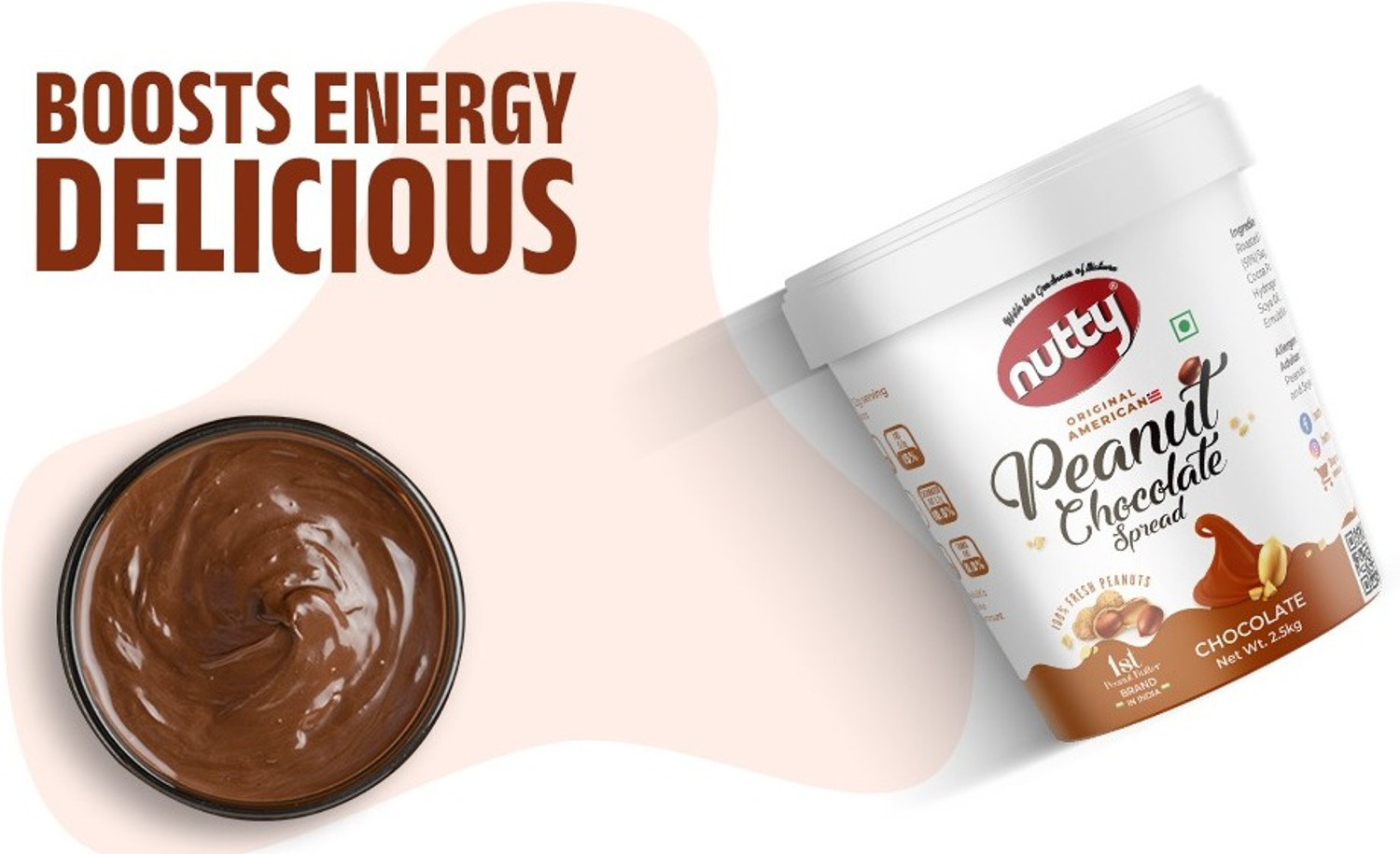Image of Nutty Peanut Butter Dark Chocolate 2.5kg