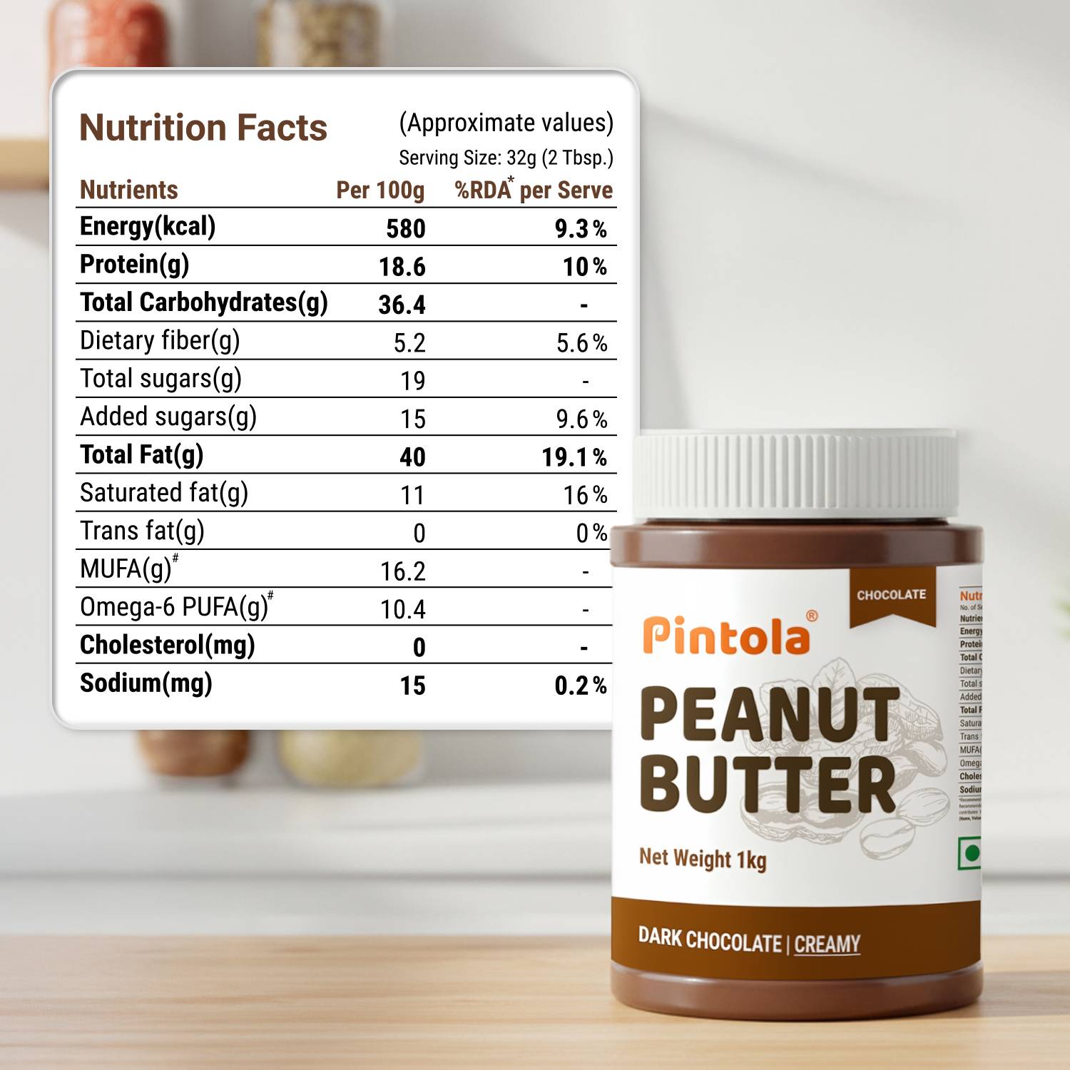 Pintola Dark Chocolate Peanut Butter (Creamy) 2.5 kg - Image 4