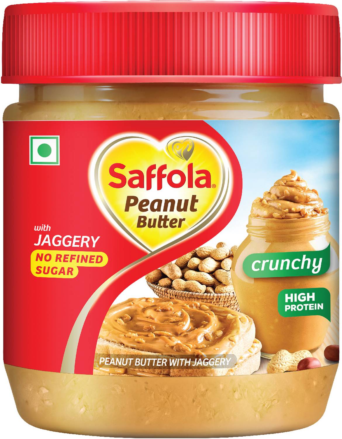 Saffola Crunchy Peanut Butter With Jaggery