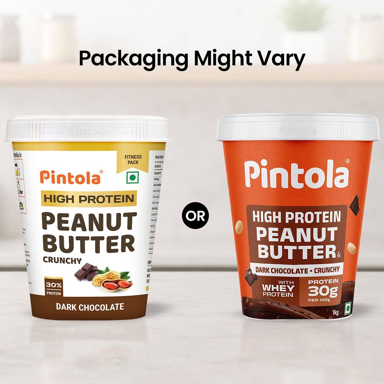 Pintola High Protein Peanut Butter Dark Chocolate (Crunchy) 1 kg - Image 2