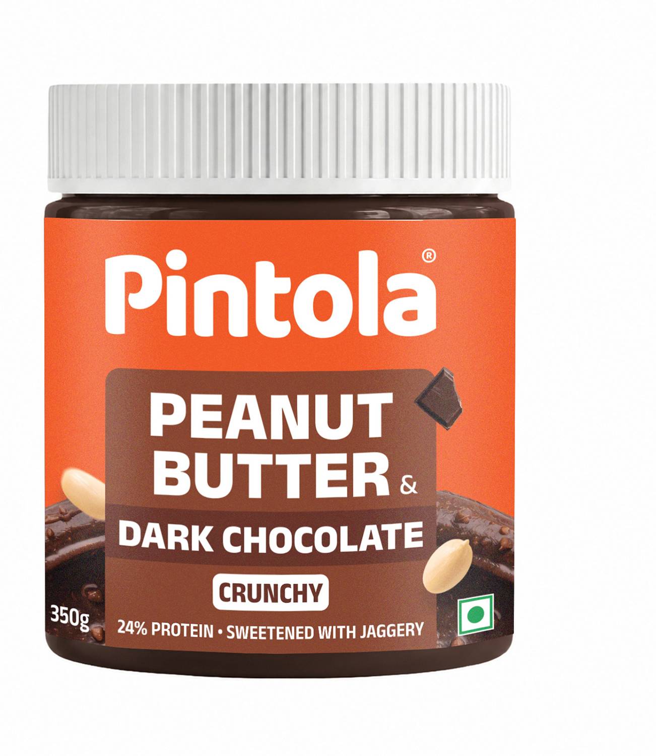 Pintola Dark Chocolate Peanut Butter (Crunchy) 350 g - Image 1