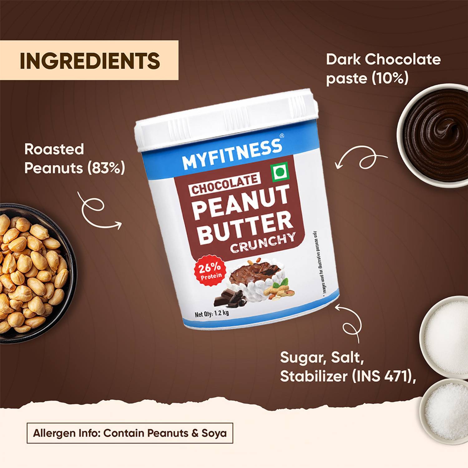 MYFITNESS Chocolate Peanut Butter Crunchy 26g - Image 5