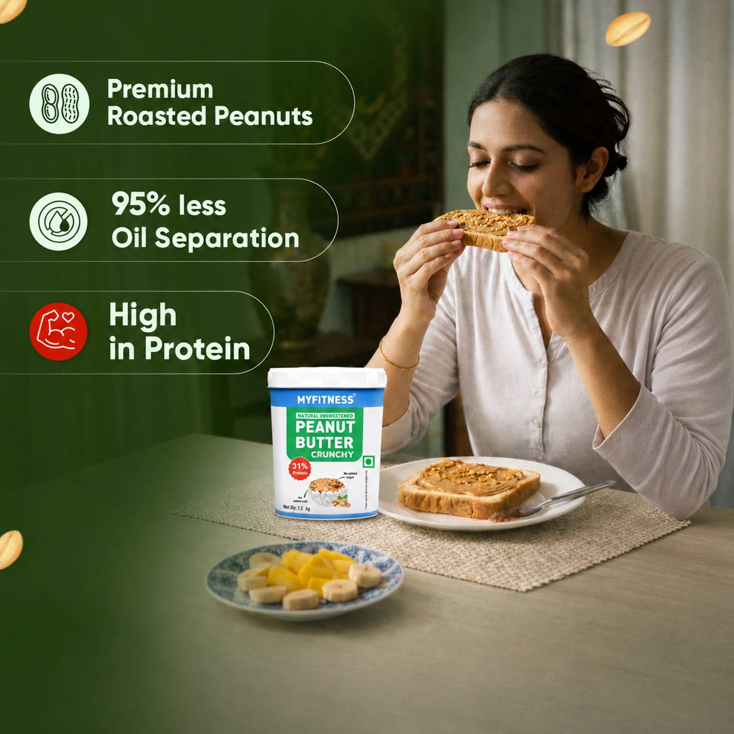 Unsweetened Protein Peanut Butter (Crunchy) - Image 4