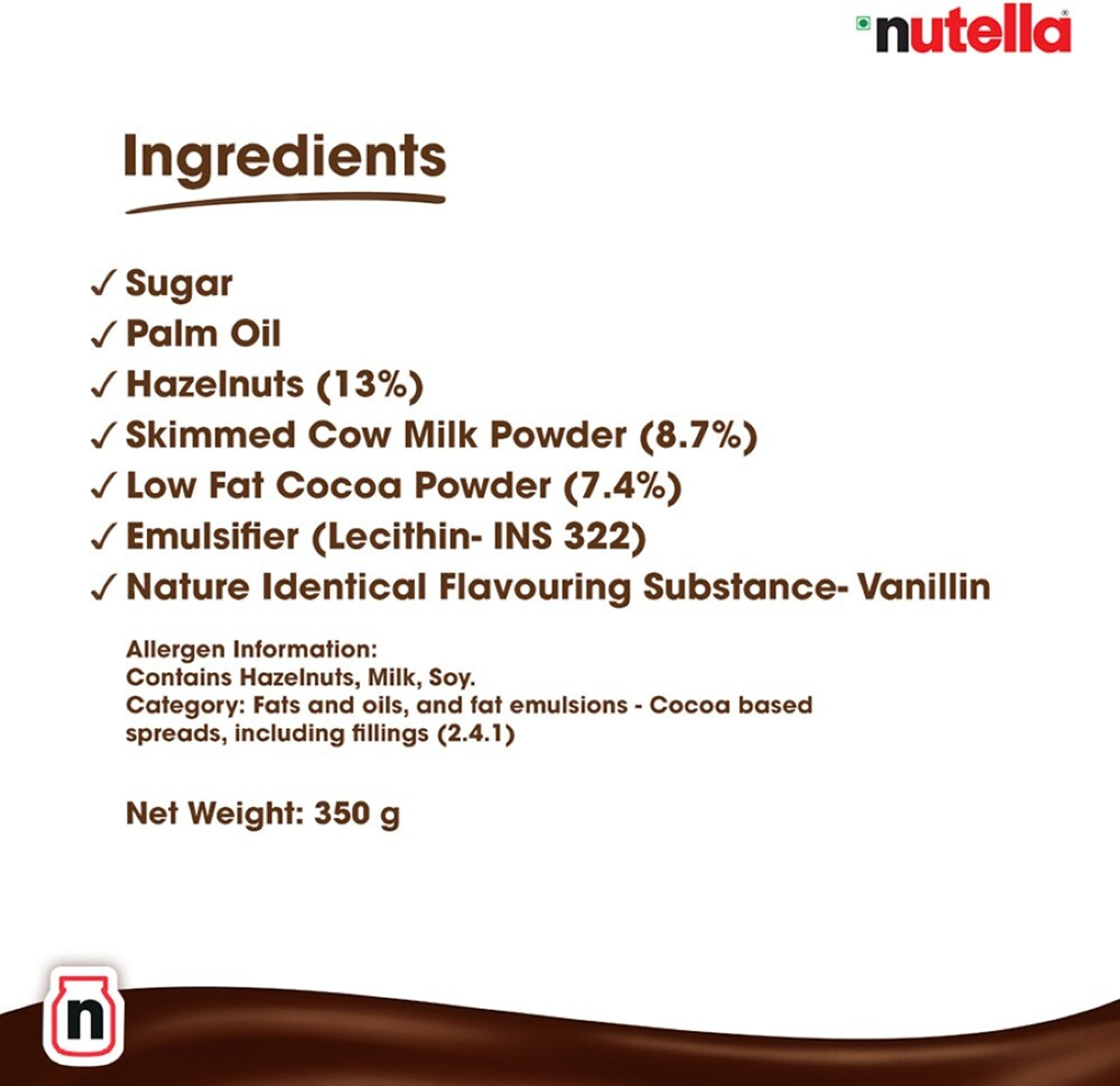 Image of nutella Hazelnut Spread with Cocoa