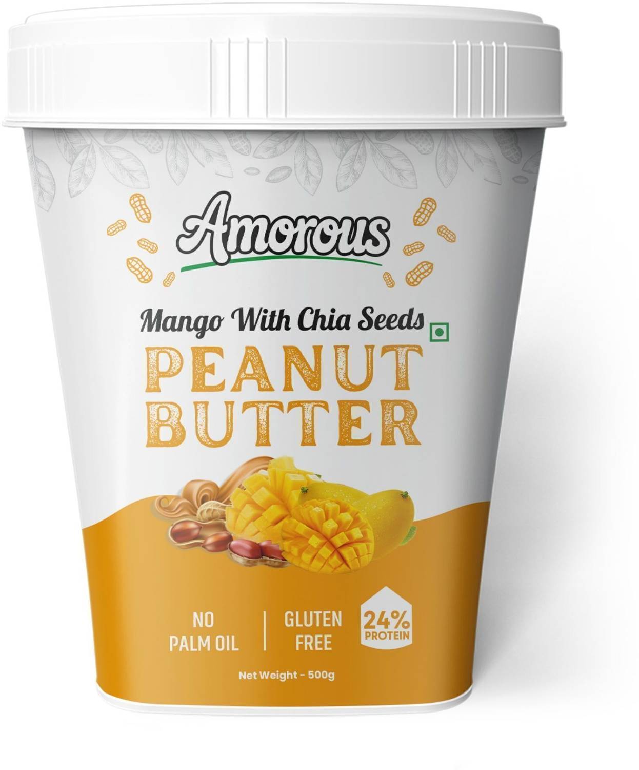 AMOROUS High protein Mango With Chia Peanut Butter 500g