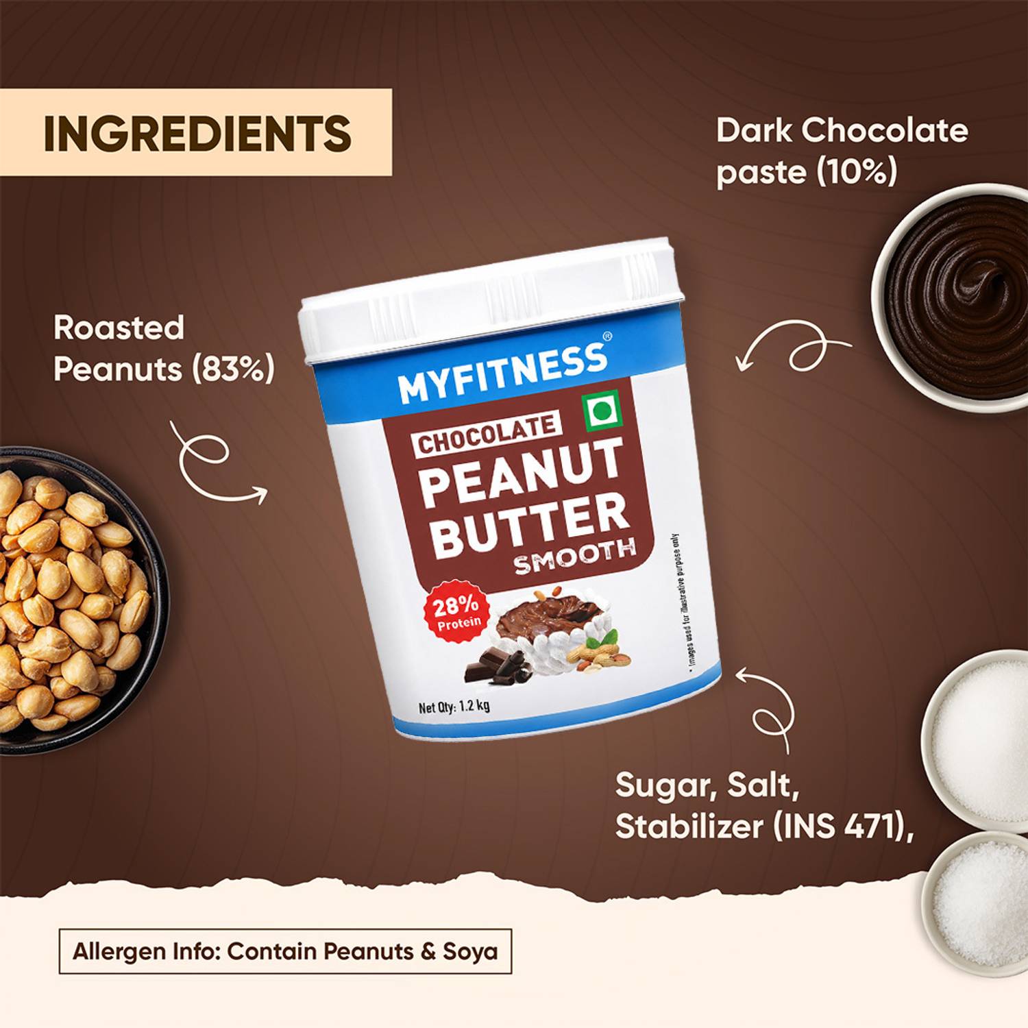MYFITNESS 28g High Protein Chocolate Peanut Butter Spread - Image 5