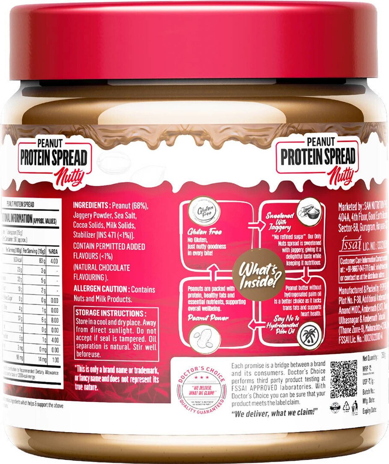 Doctor's Choice High Protein Peanut Butter (Chocolate Fudge Pack of 1 - Image 5