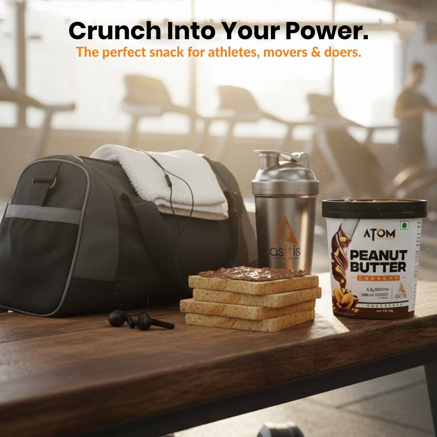 AS-IT-IS Nutrition ATOM Chocolate Peanut Butter Crunchy 1Kg Gluten
